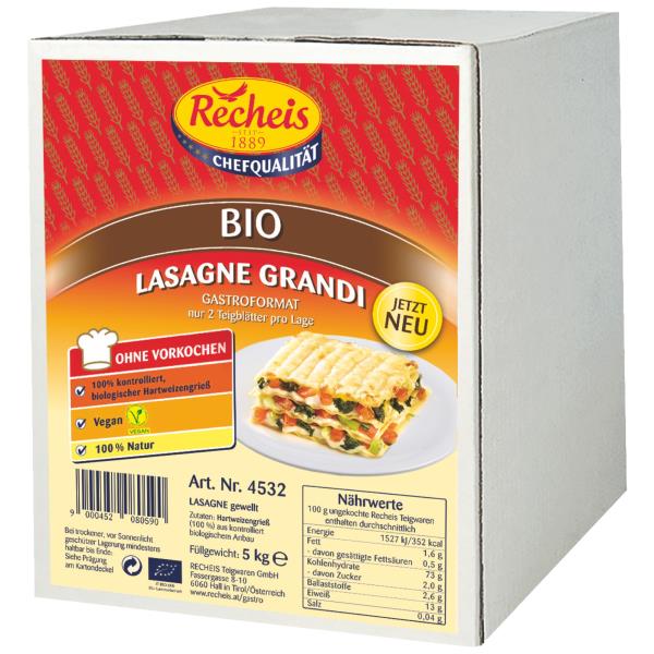 Recheis Bio Lasagne 5kg