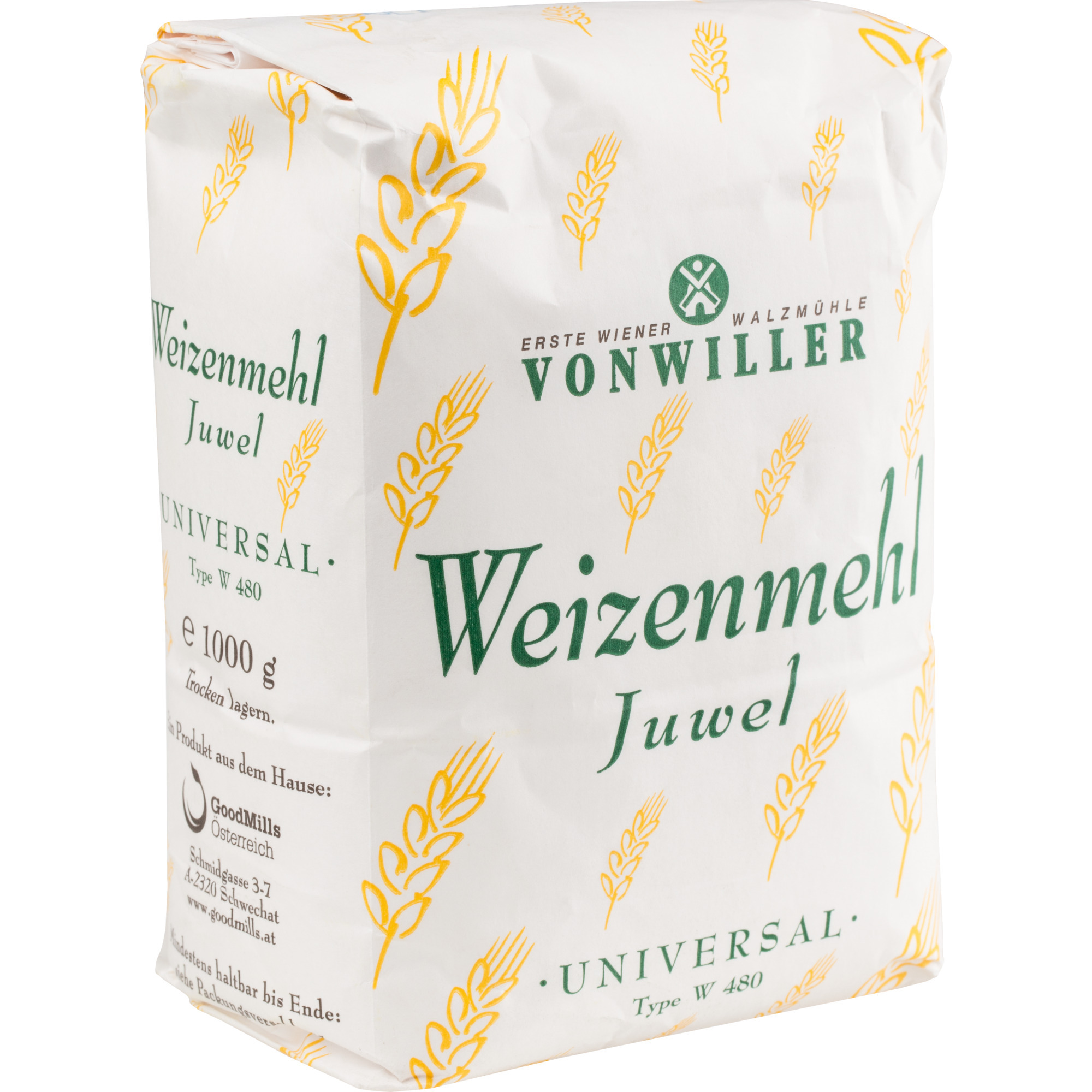 Vonwiller pšeničná múka T480 1kg univ.