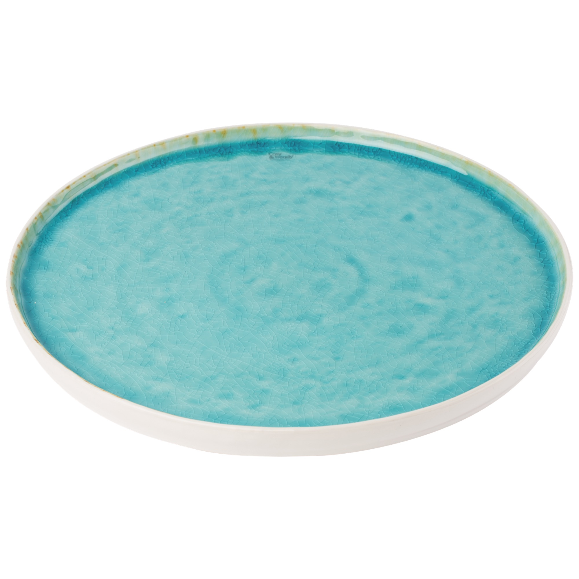 Keram. tanier plytký 220mm azúr.modrá
