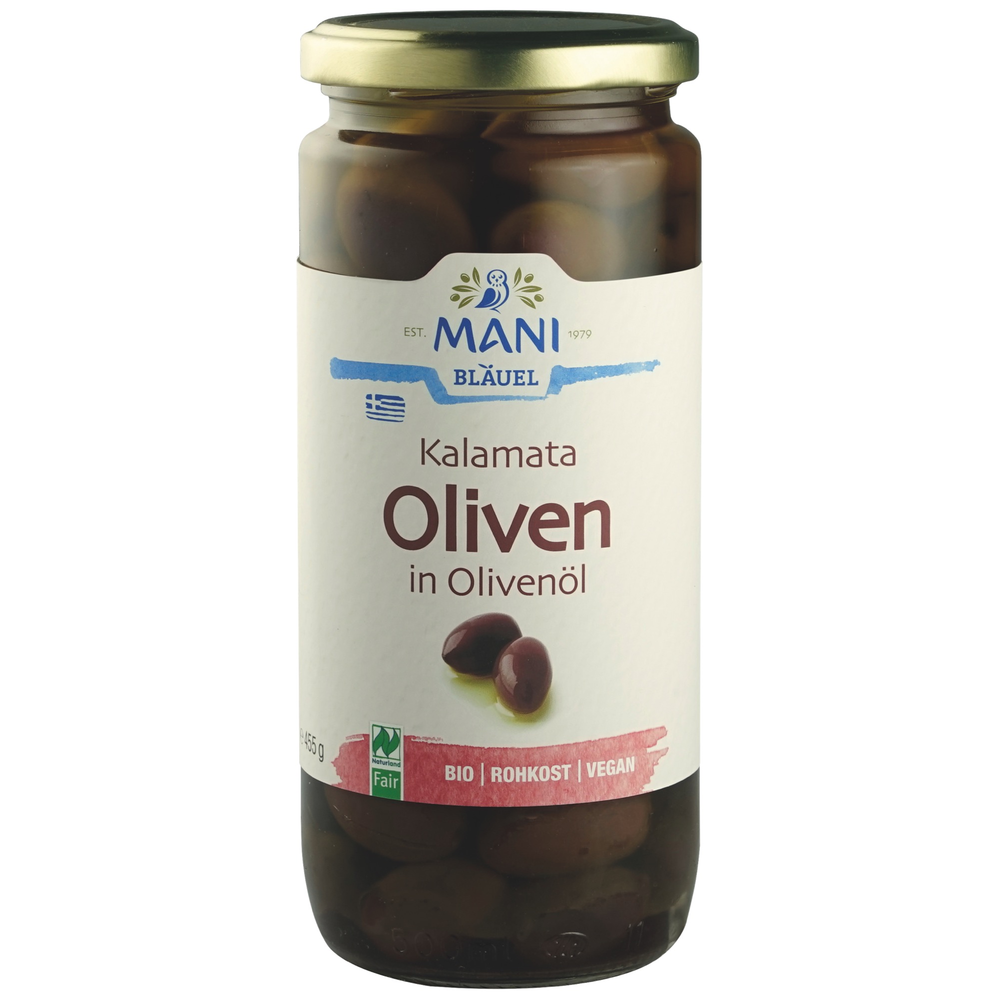 Mani Bio olivy čierne s kôstkou 445g