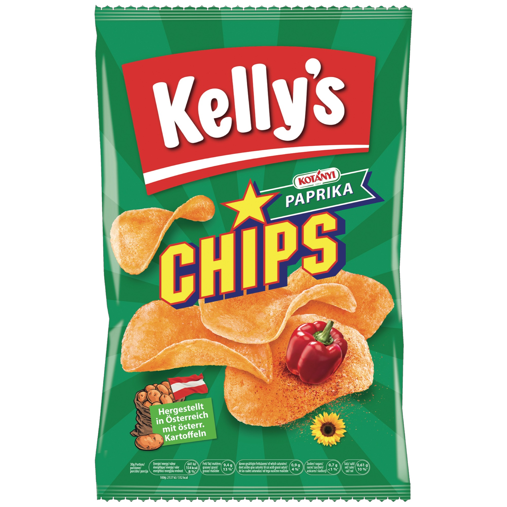 Kelly Chips 150g, Paprika