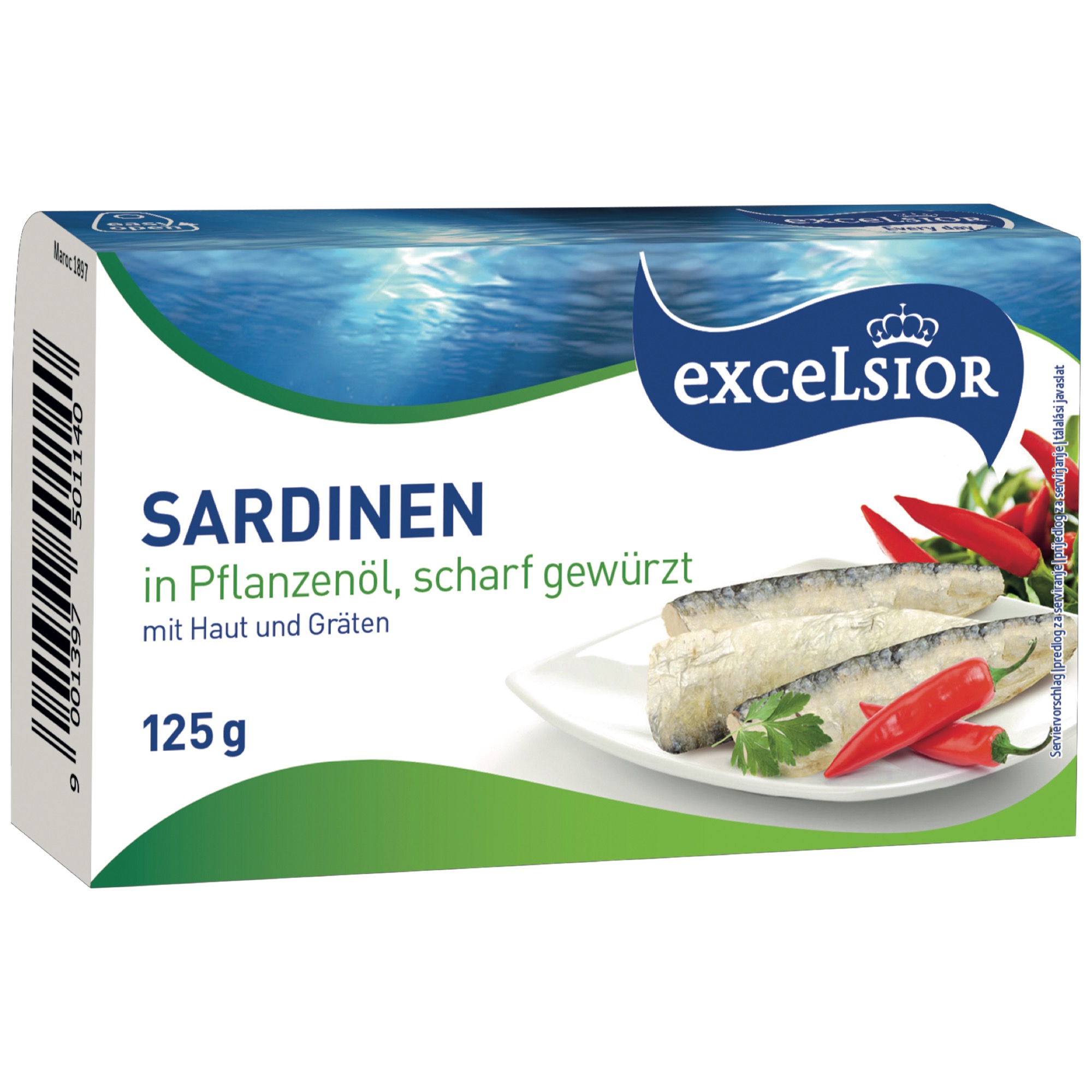 Excelsior sardinky pikant 125g