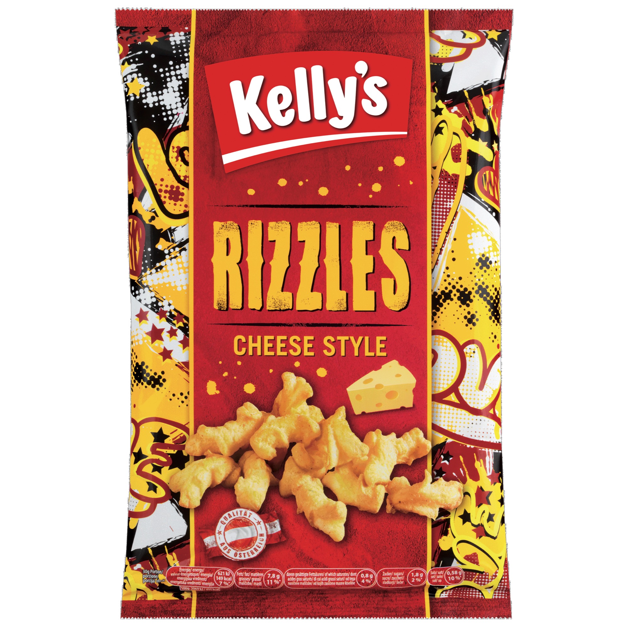 Kellys Rizzles 70g Cheese Style
