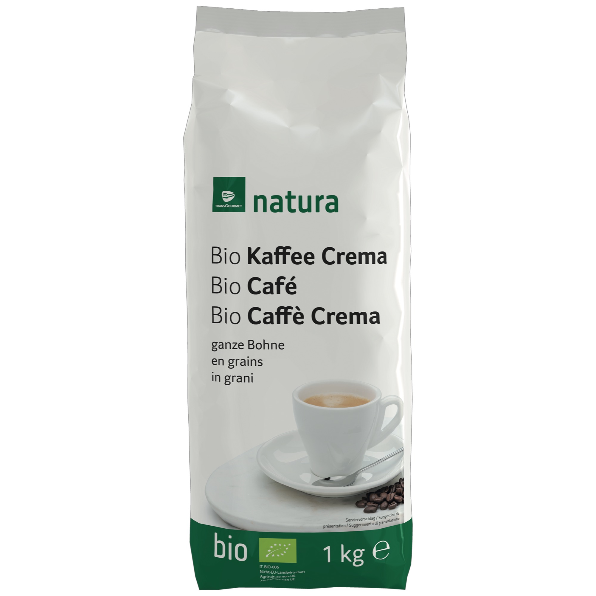 Natura Bio káva 1kg Crema zrnková