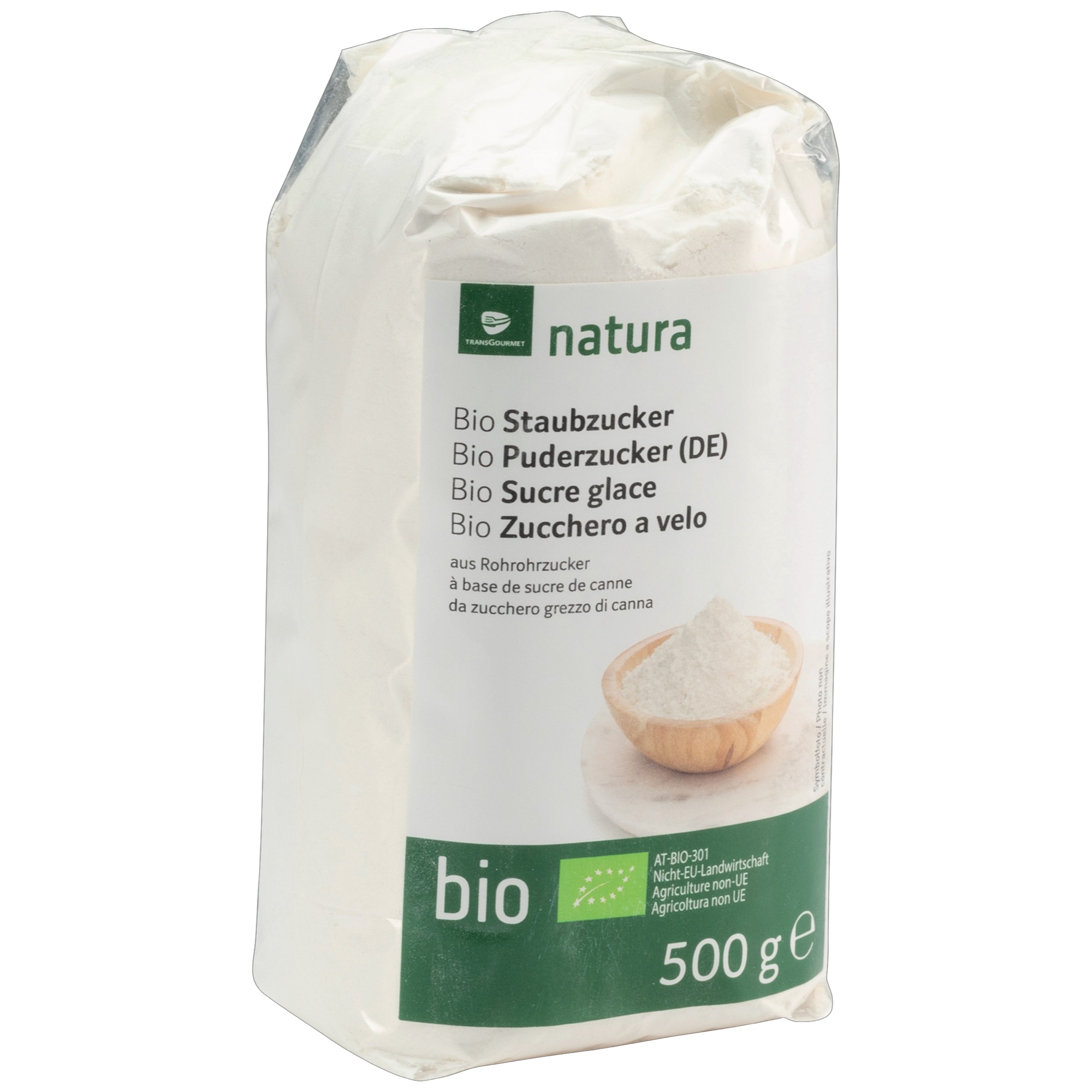 Natura Bio trstinový cukor práškový 500g