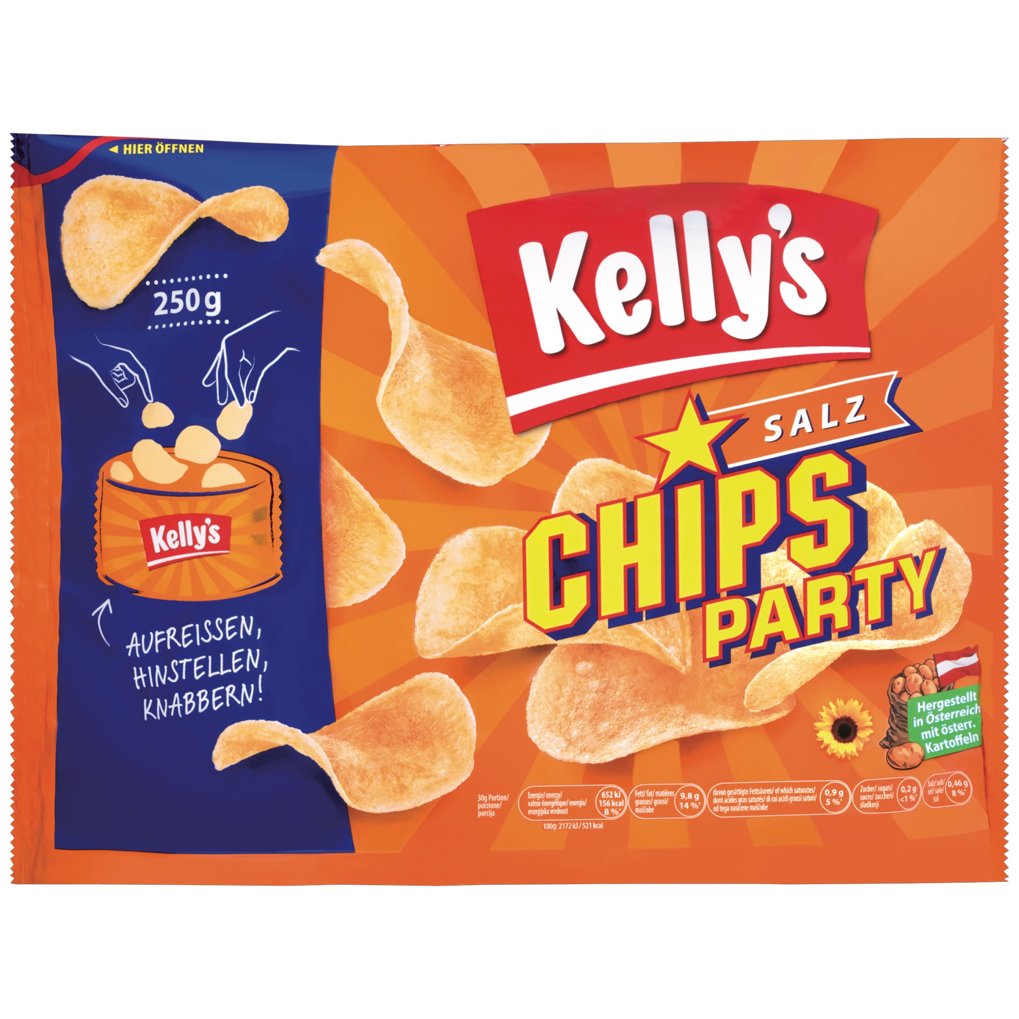 Kelly Chips Party 250g, Classic