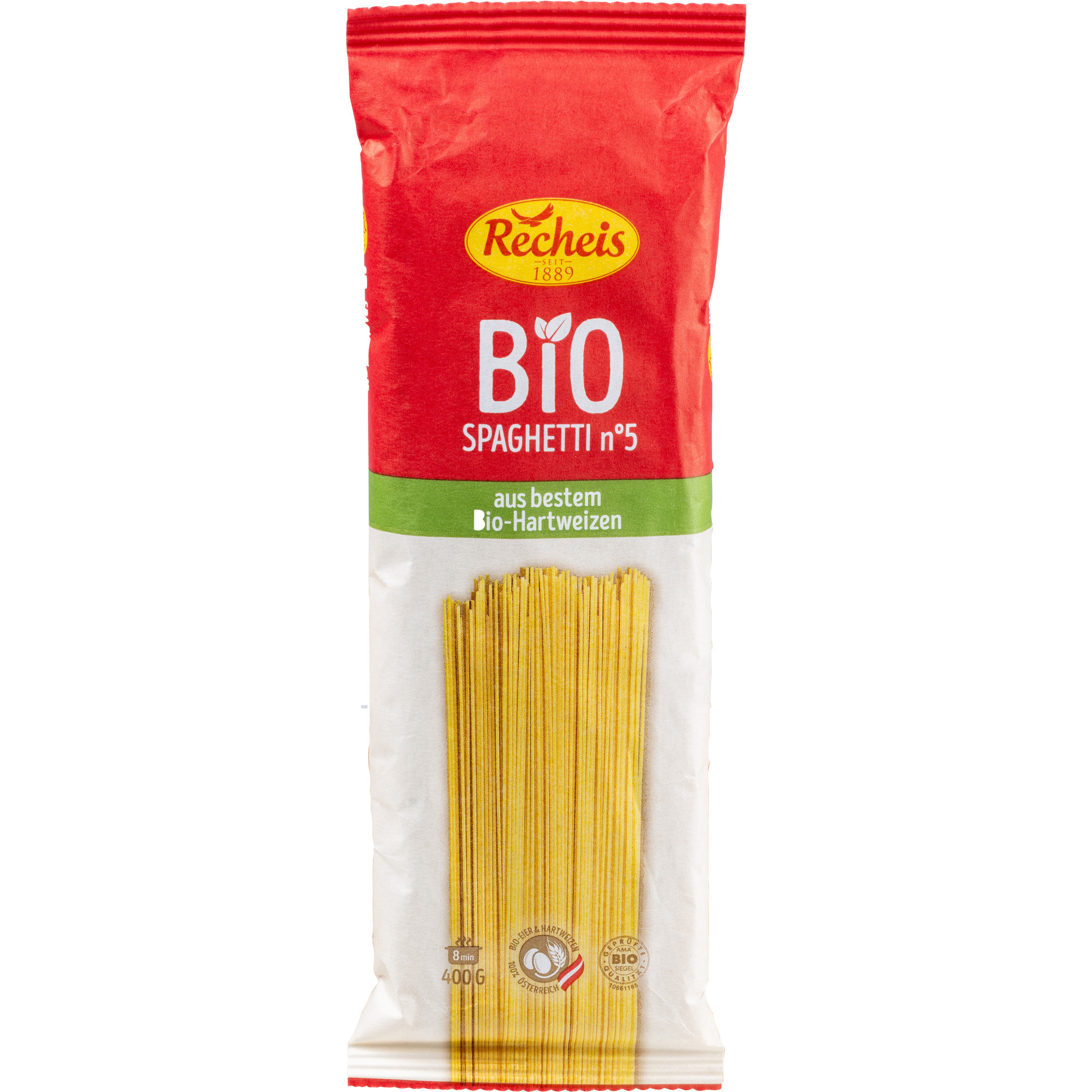 Recheis Bio Teigw.400g, Spaghetti No.5