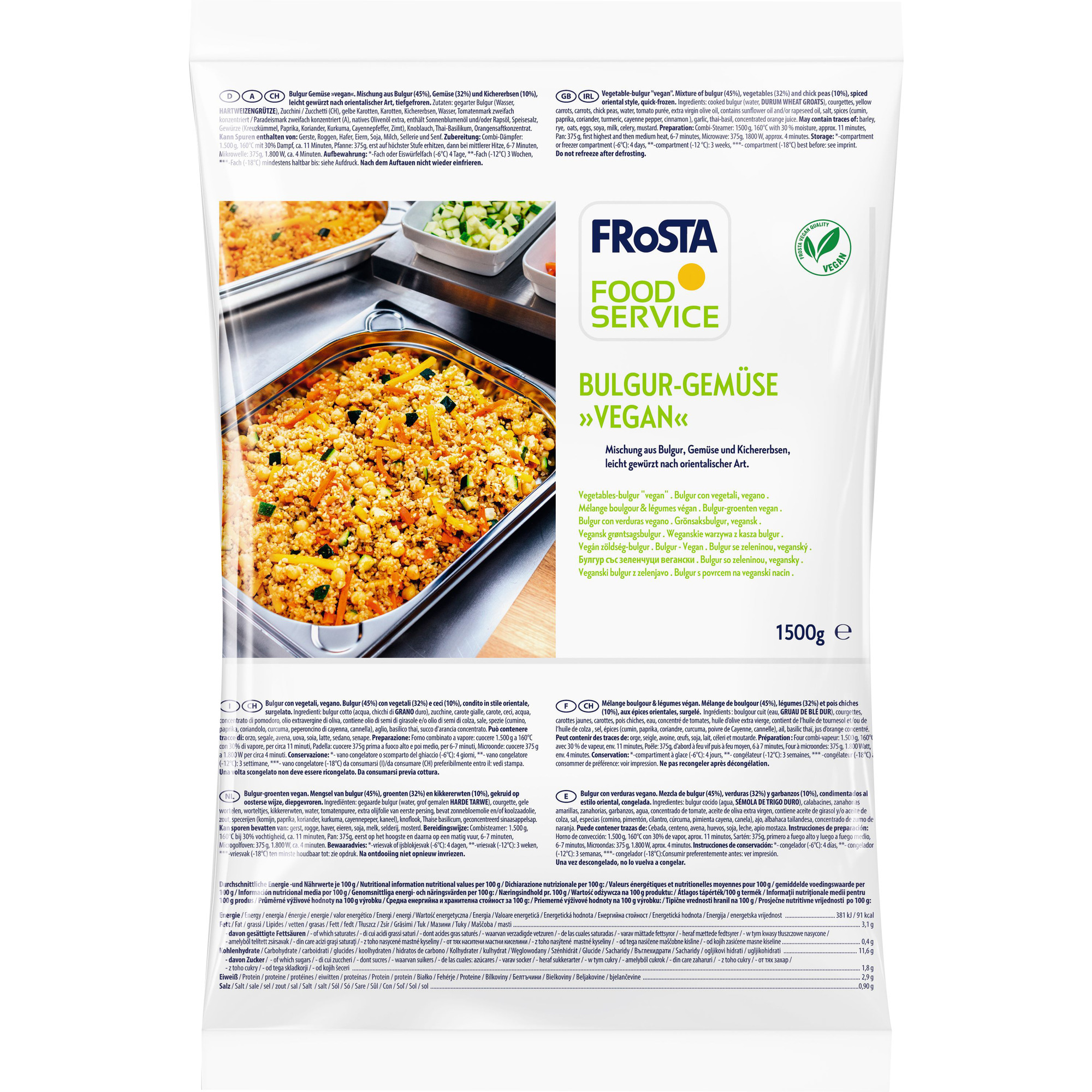 Frosta Gemüse-Bulgur vegan TK 1,5kg