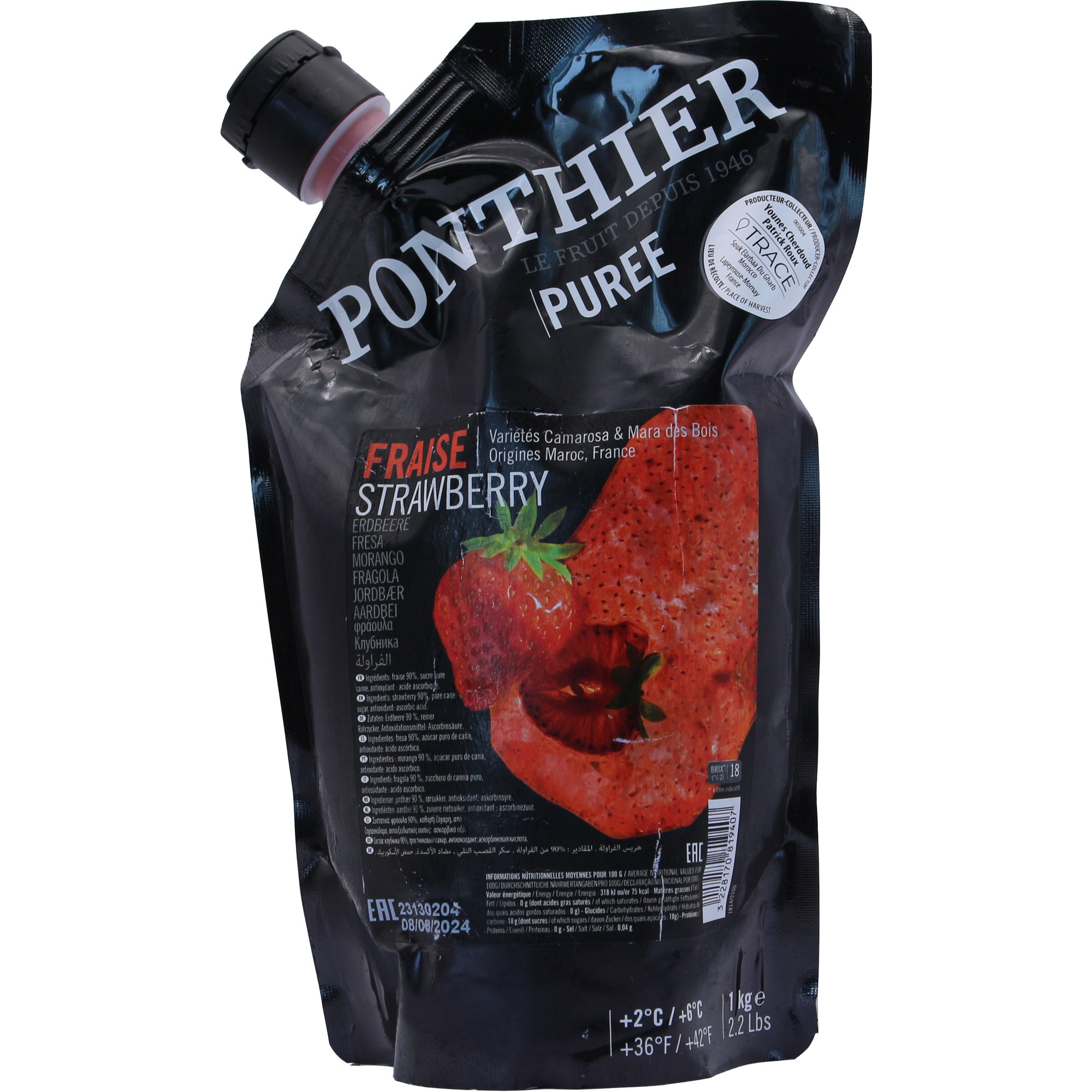 Ponthier Fruchtpüree Erdbeere 1kg