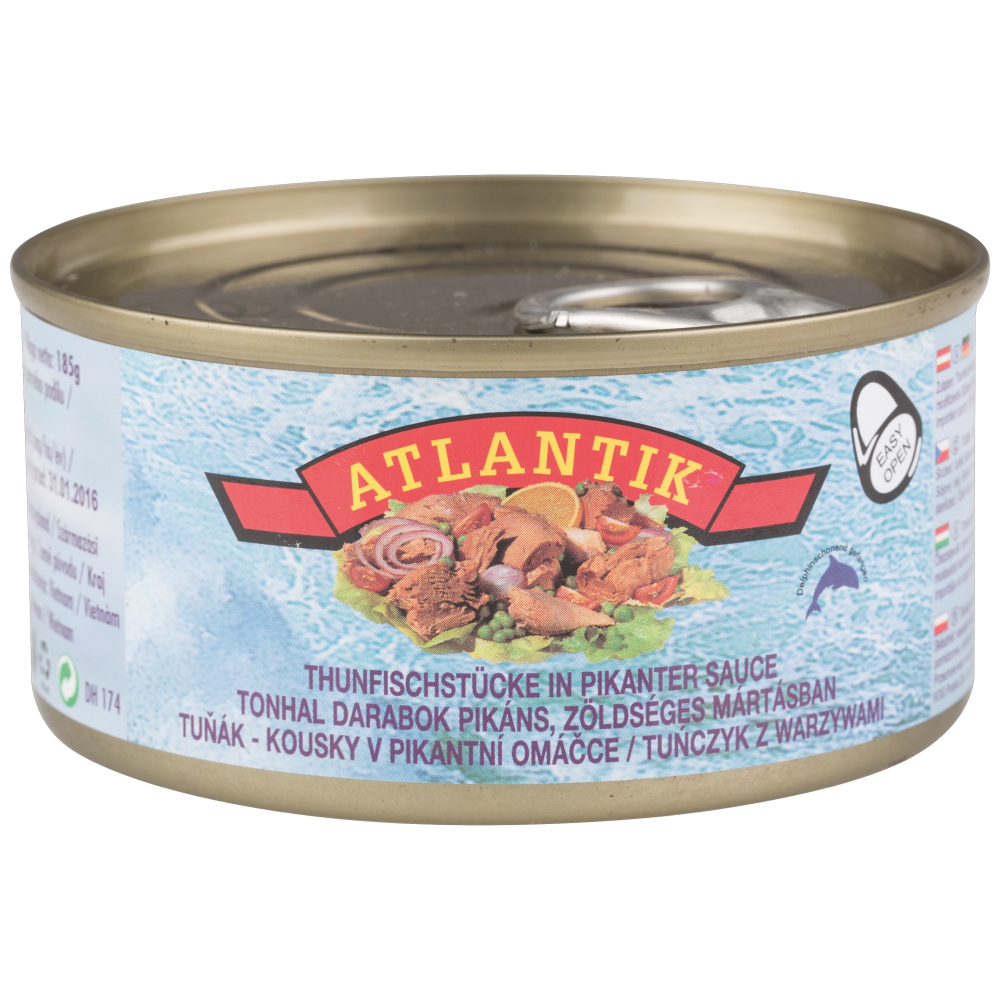 Atlantik tuniak pikantný 185g