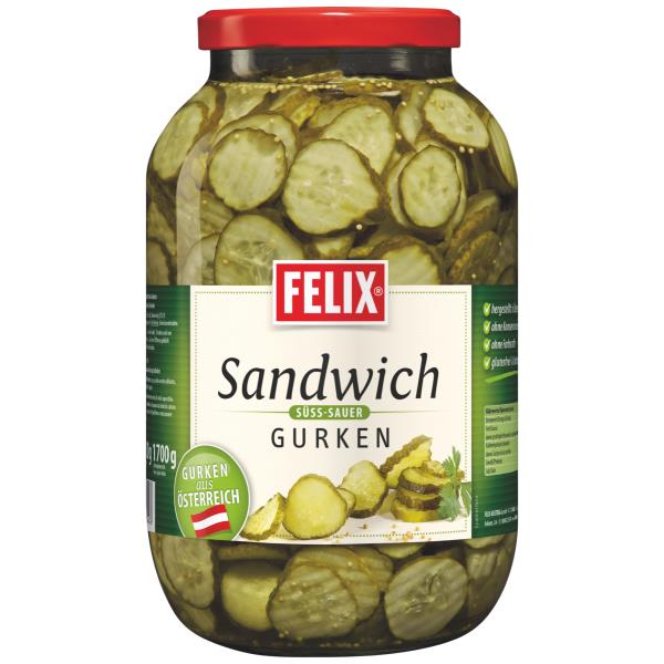 Felix sendvičové uhorky 3,4 l