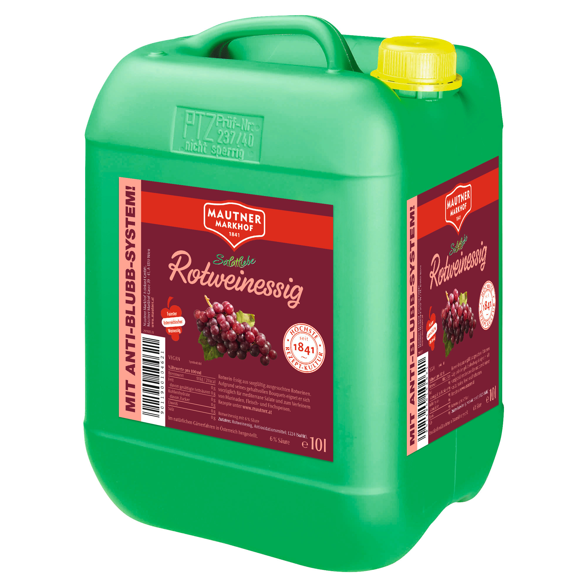Mautner vínový ocot 10l, červený