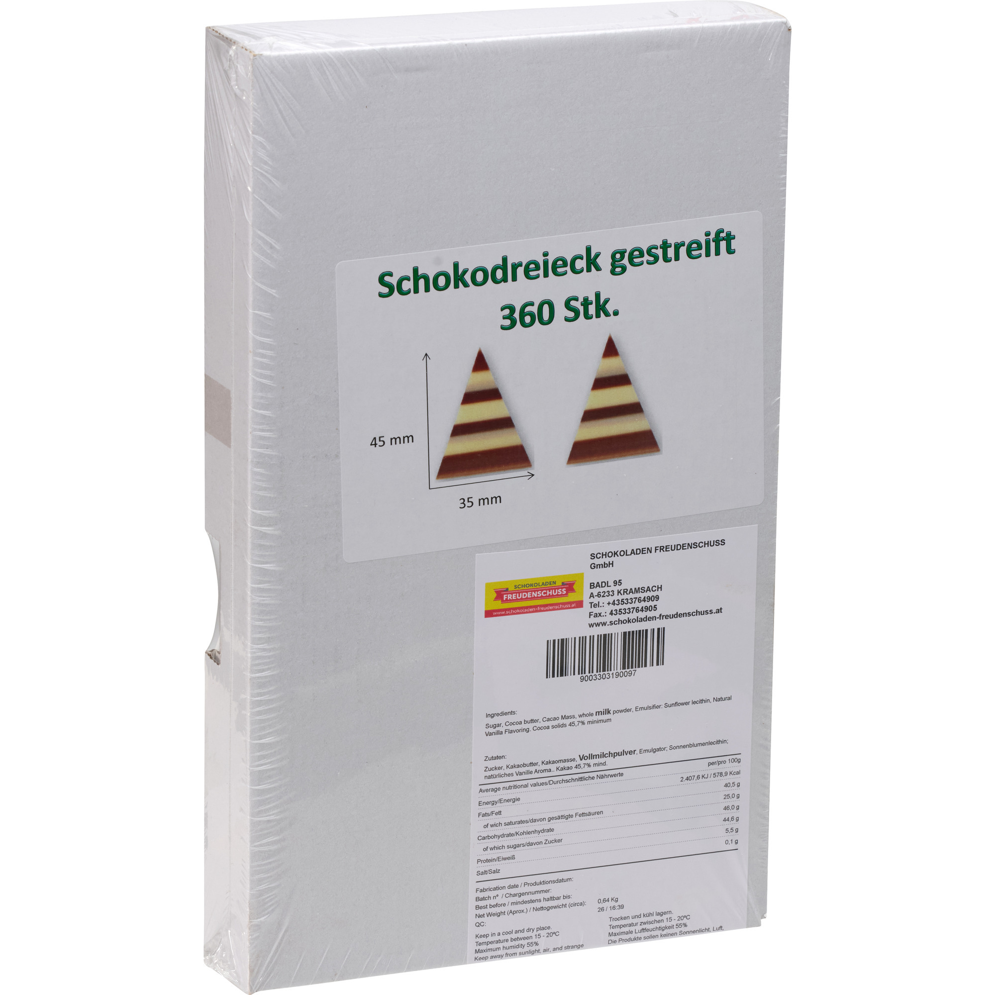 Schokodreieck gestreift 360 Stk.