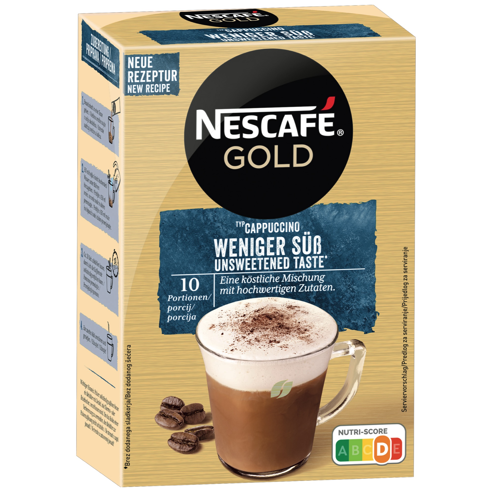 Nescafe Gold 10 ks, Cappuccino men.cukru