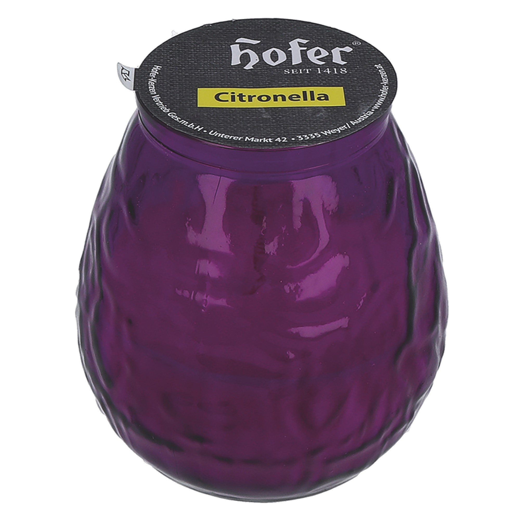 Hofer bistro sviečka citr.95x100 Fuchsia