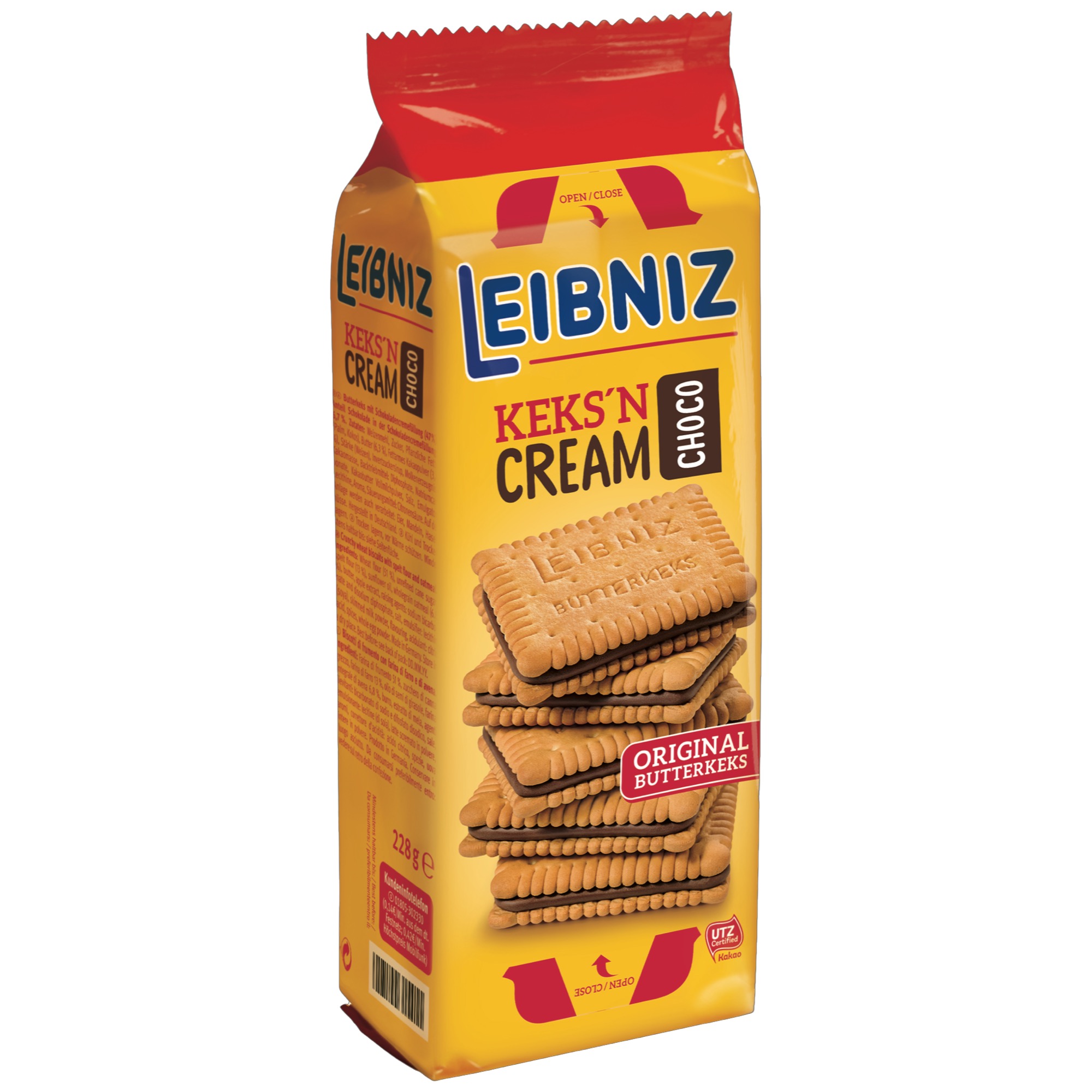 Leibniz Keks´n Cream 228g, Choco