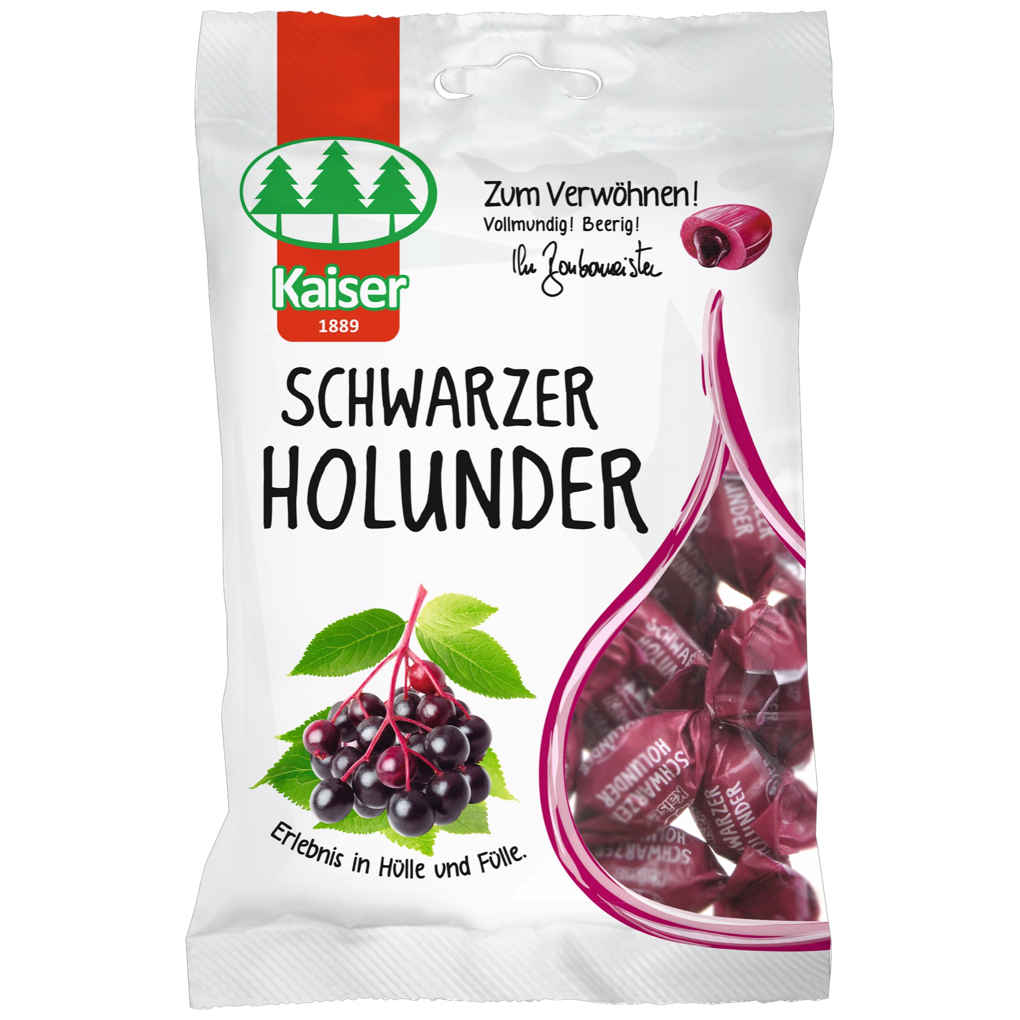 Kaiser Bonbon, schwarzer Holunder 90g