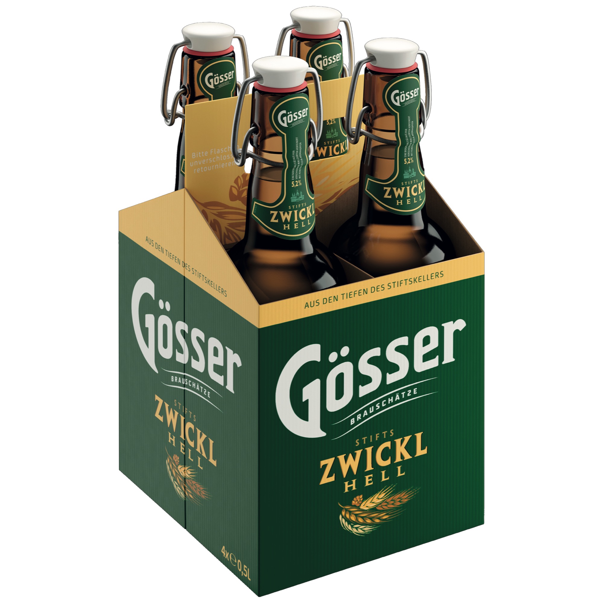 Gösser Zwickl vr.ob.pák.fľaša 4x0,5l sv.