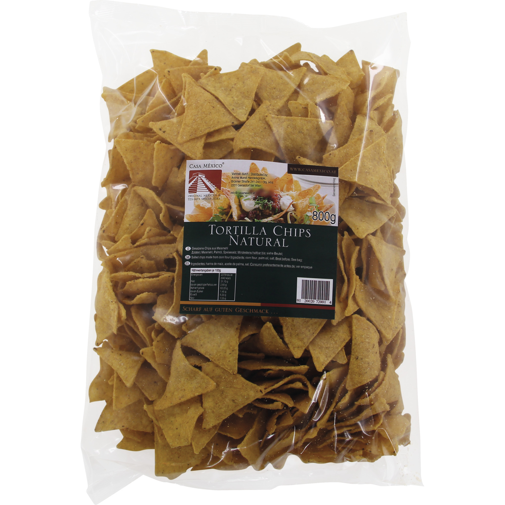 Casa Tortilla Chips 800g, Naturell
