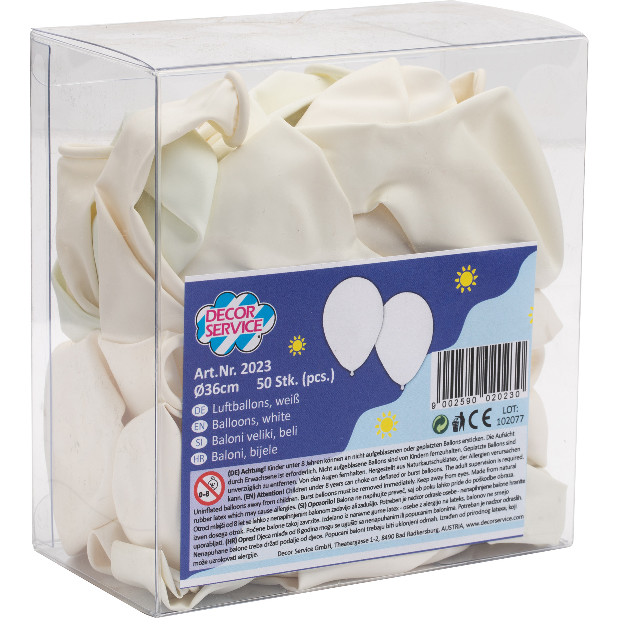 Luftballons weiß DM36cm 50er