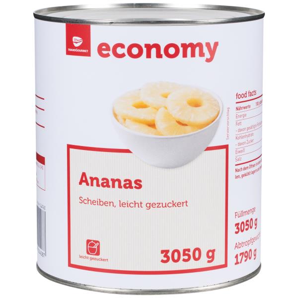 Economy ananás plátky mierne slad. 4/1