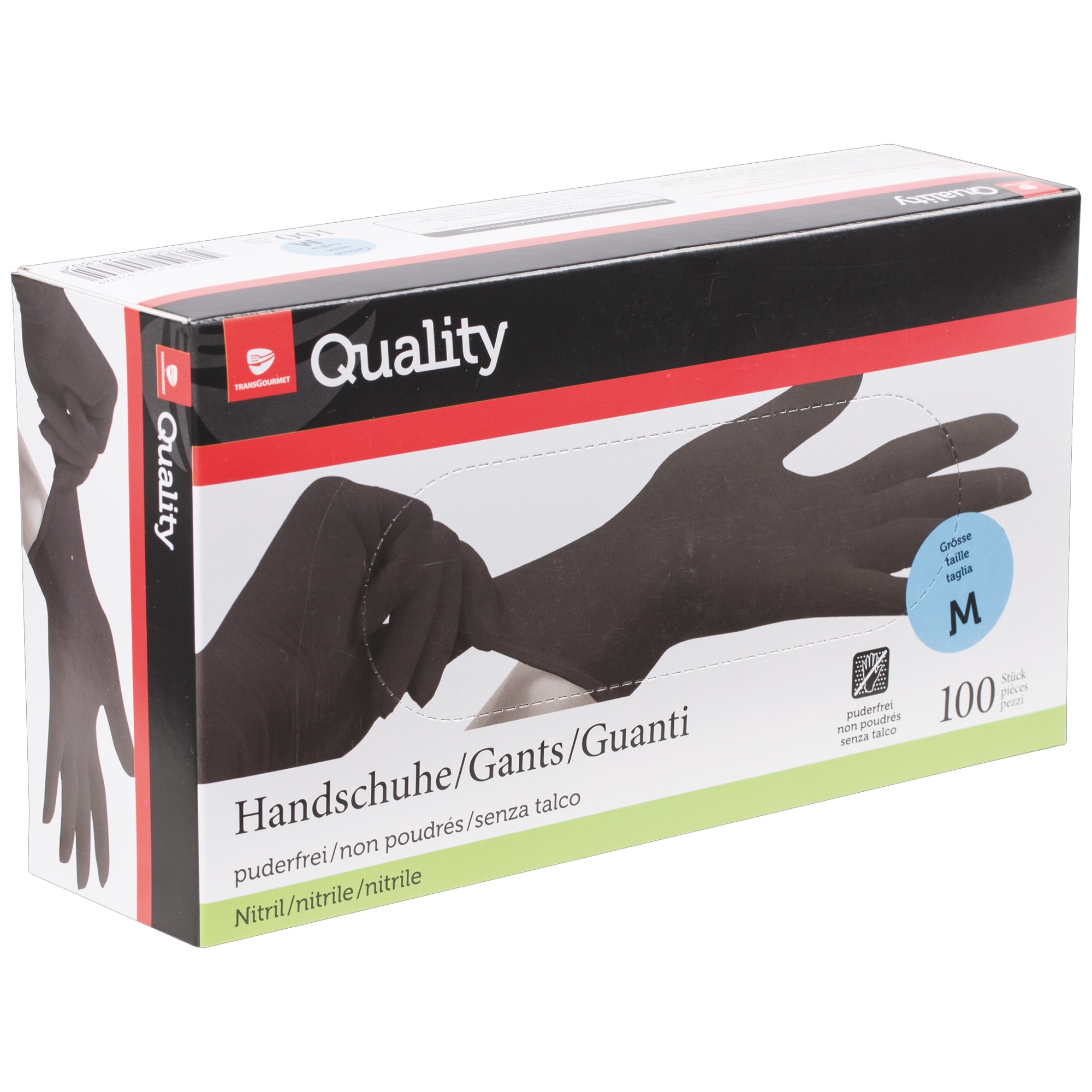 Quality nitril.rukavice čier.nep.100ks S