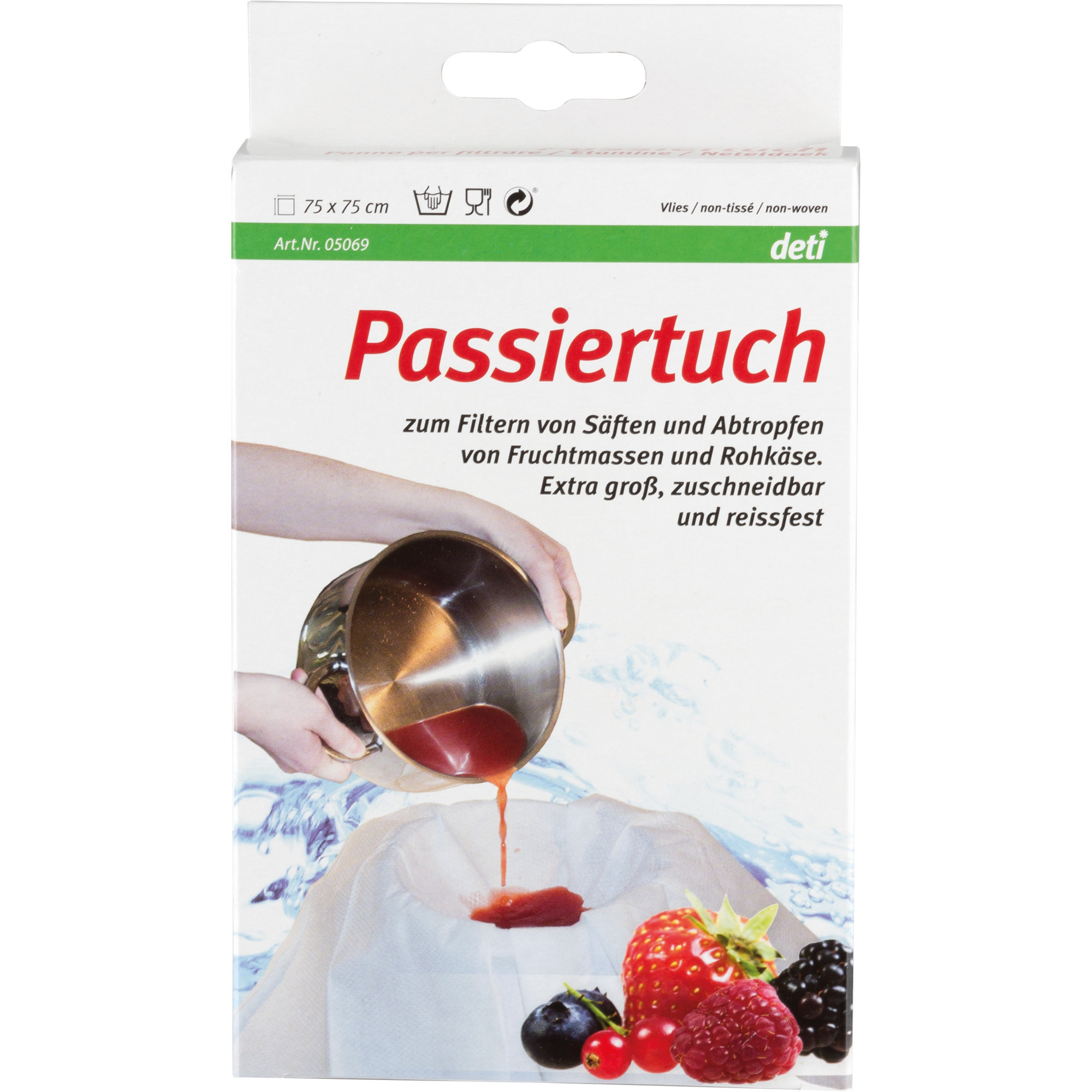 Passiertuch Spezialflies 75x75cm