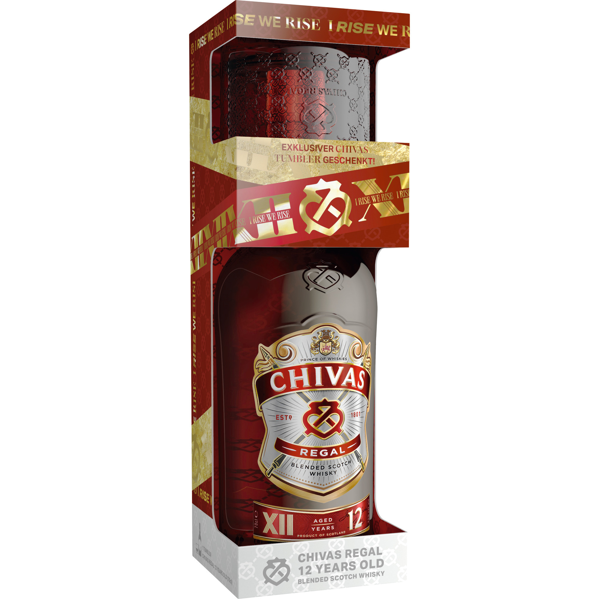 Chivas Regal 12Y GK + 1 Glas 0,7l