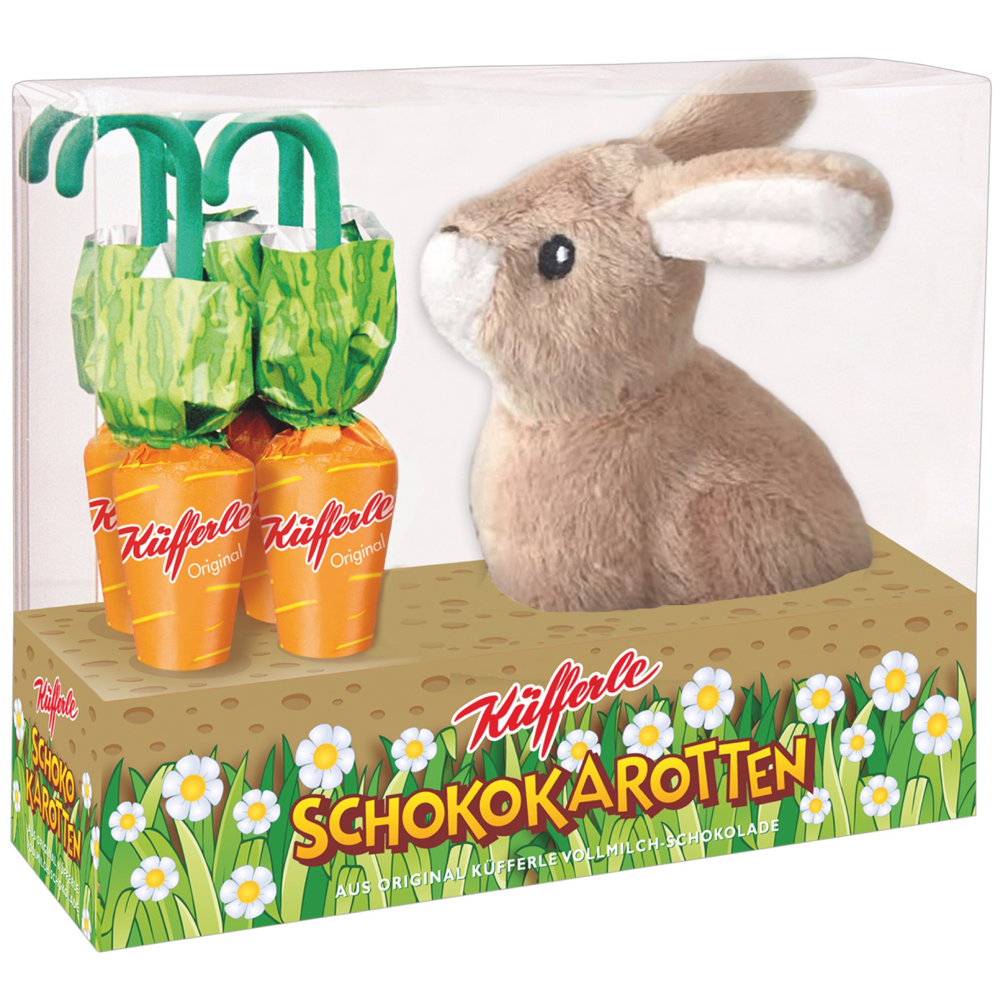 Küff. čokol.mrkvy 4ks + plyš.zajko 54g