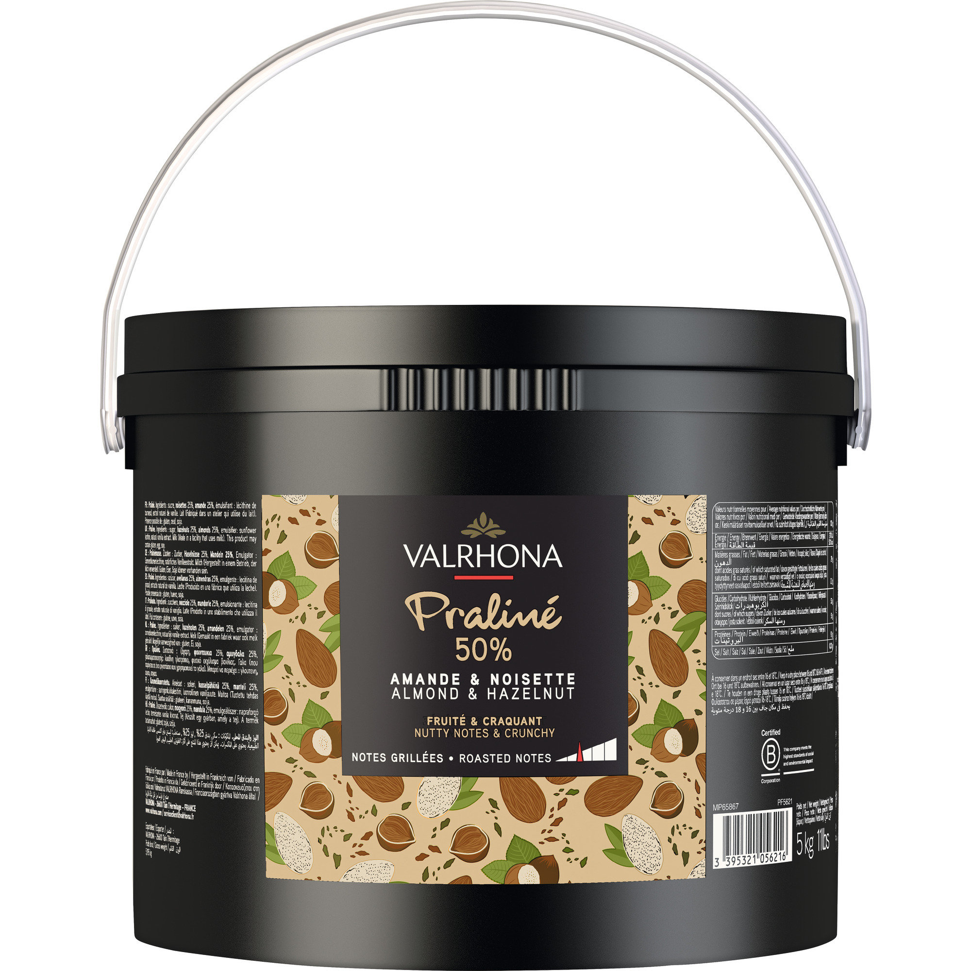 Valrhona pralink.hmota orech/mandle 5kg