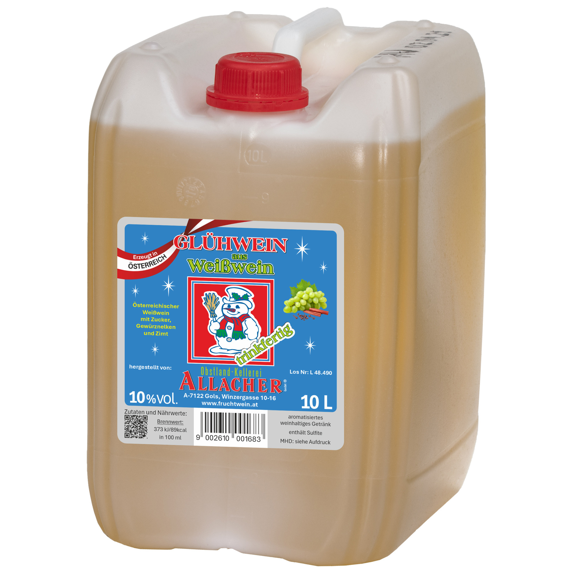 Allacher Glühwein weiss 10% Kanister 10l