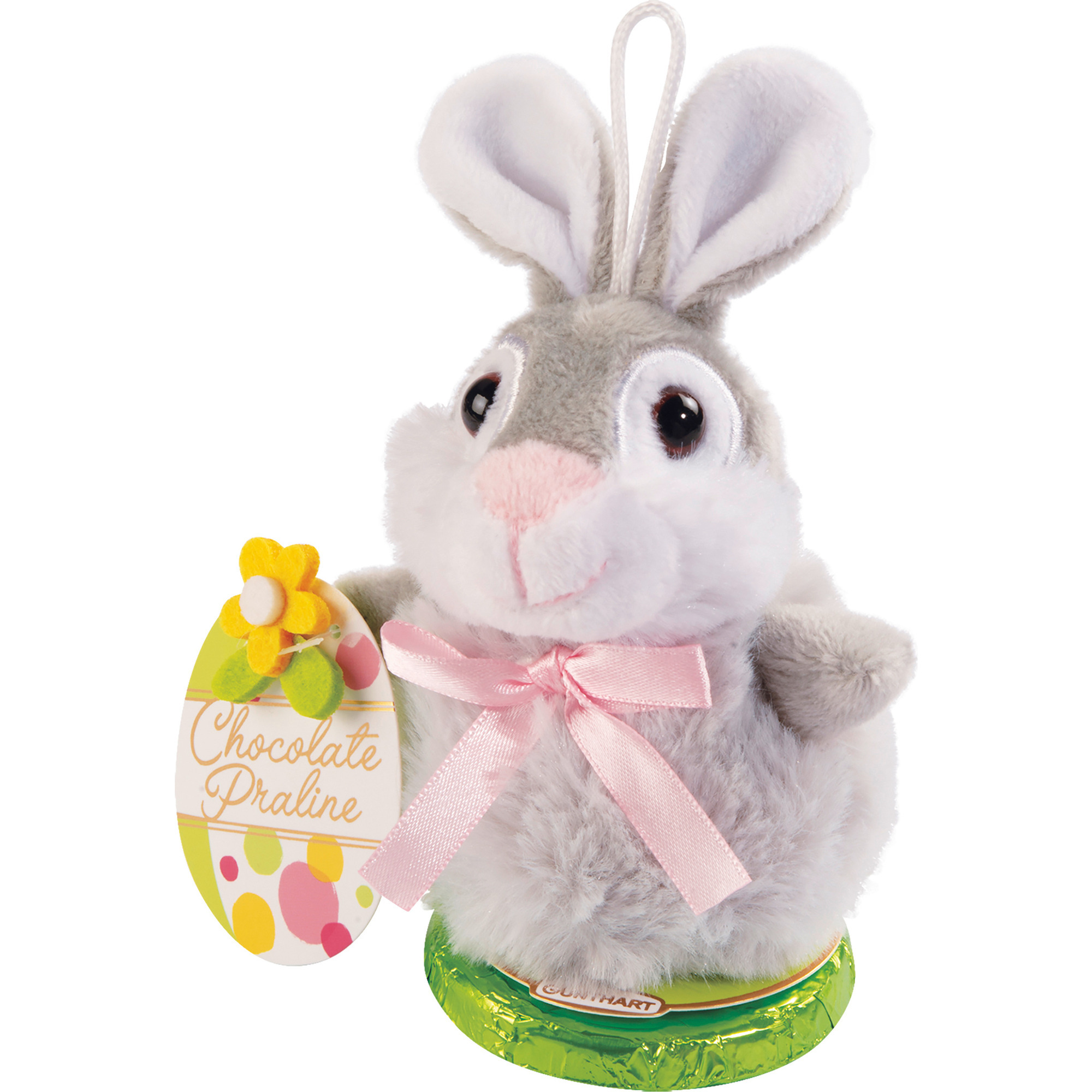 Günth. Plüsch Hase auf Pralinenei 24g