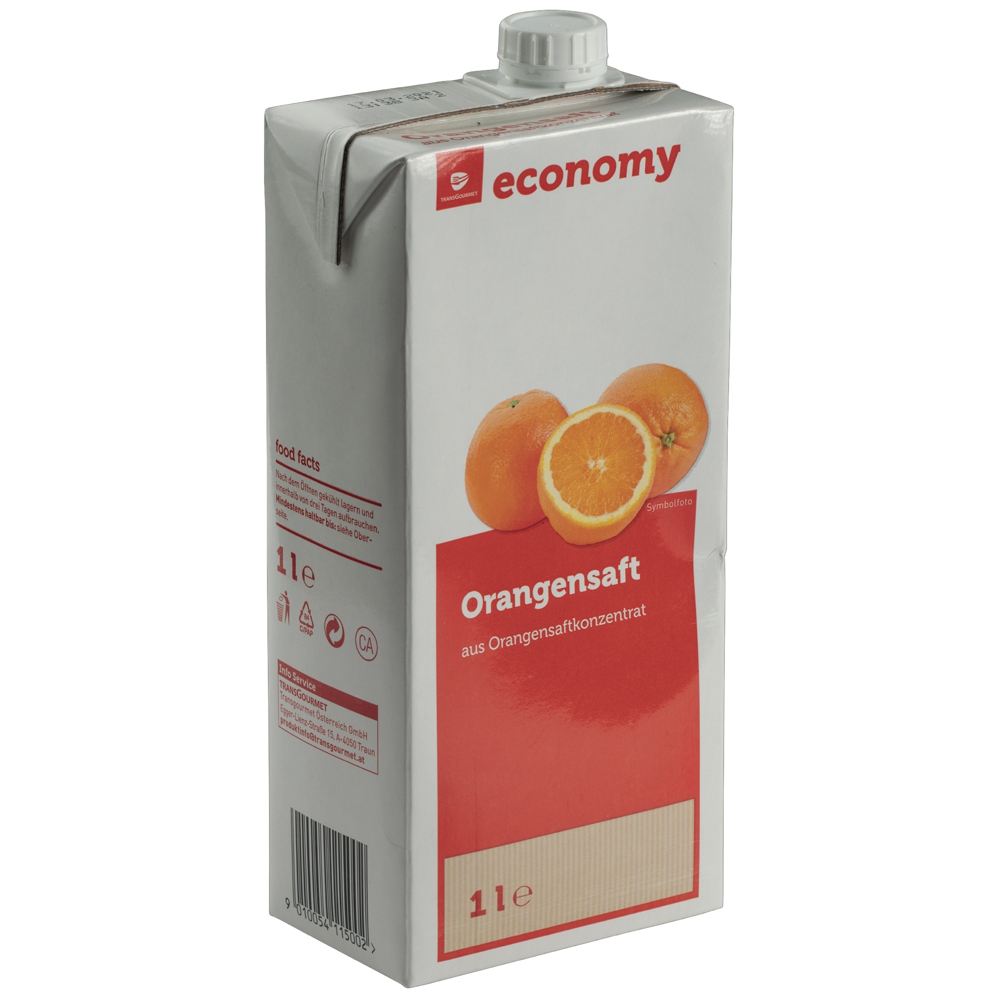 Economy pomarančová šťava Tetra 1l
