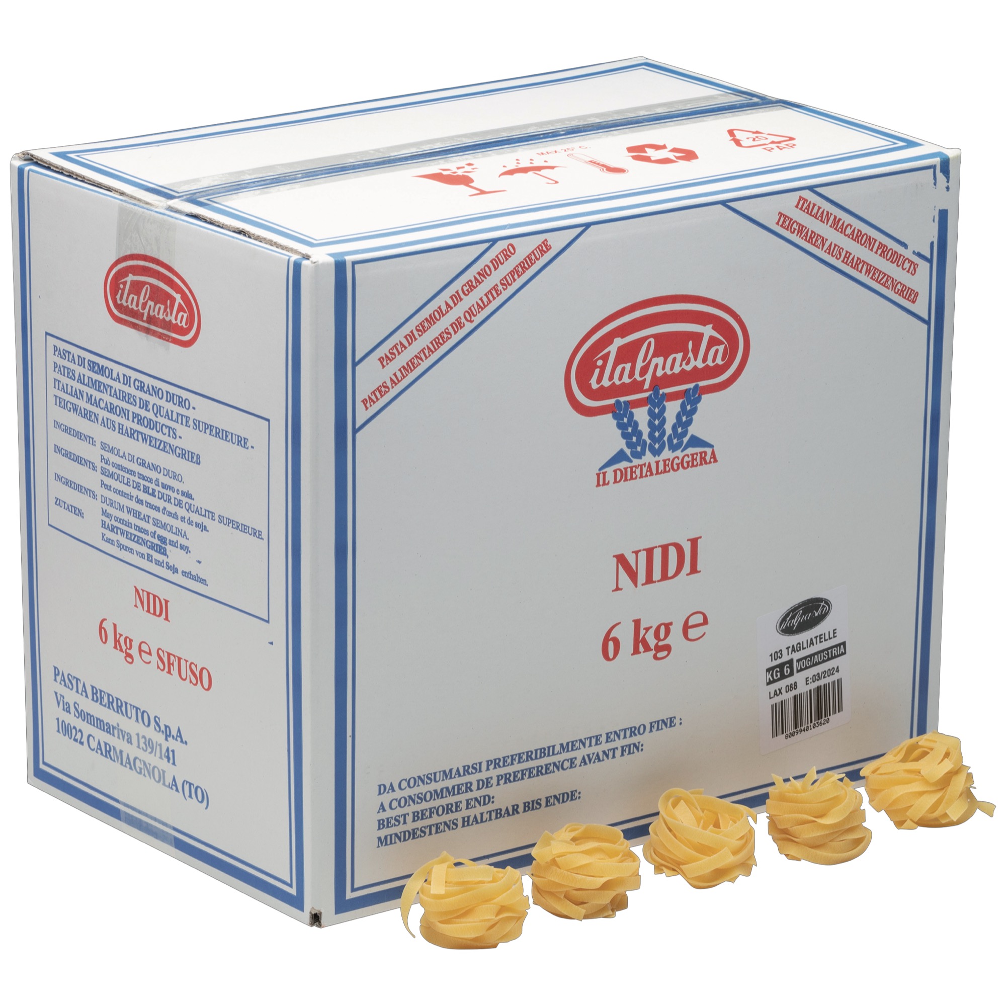 Italienische Tagliatelle 6kg