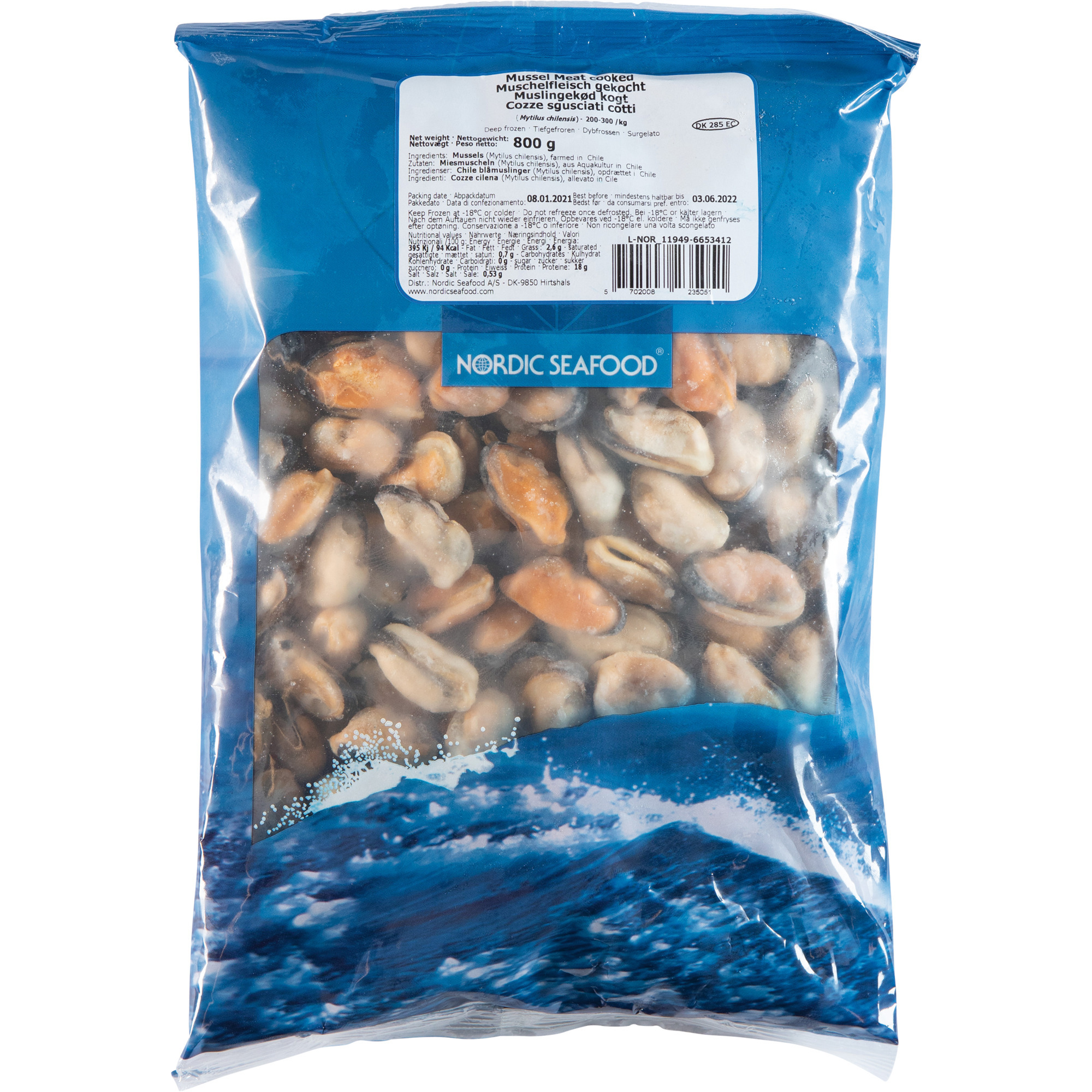 Miesmuschelfleisch gek. 200/300 TK 800g