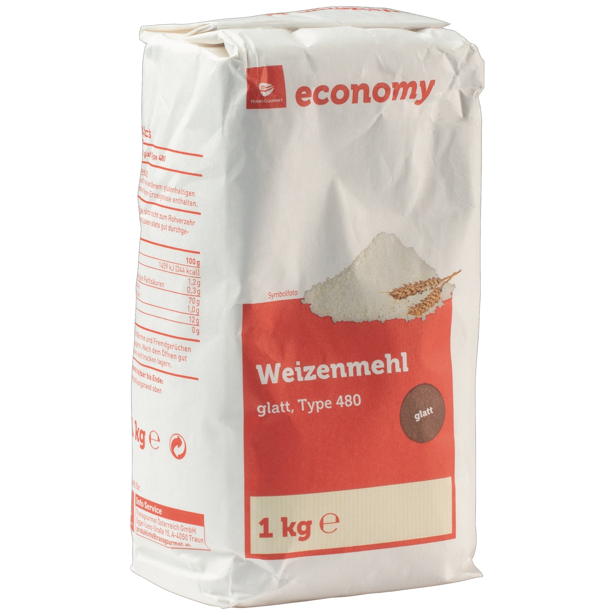 Economy pšeničná múka T480 1kg hladká