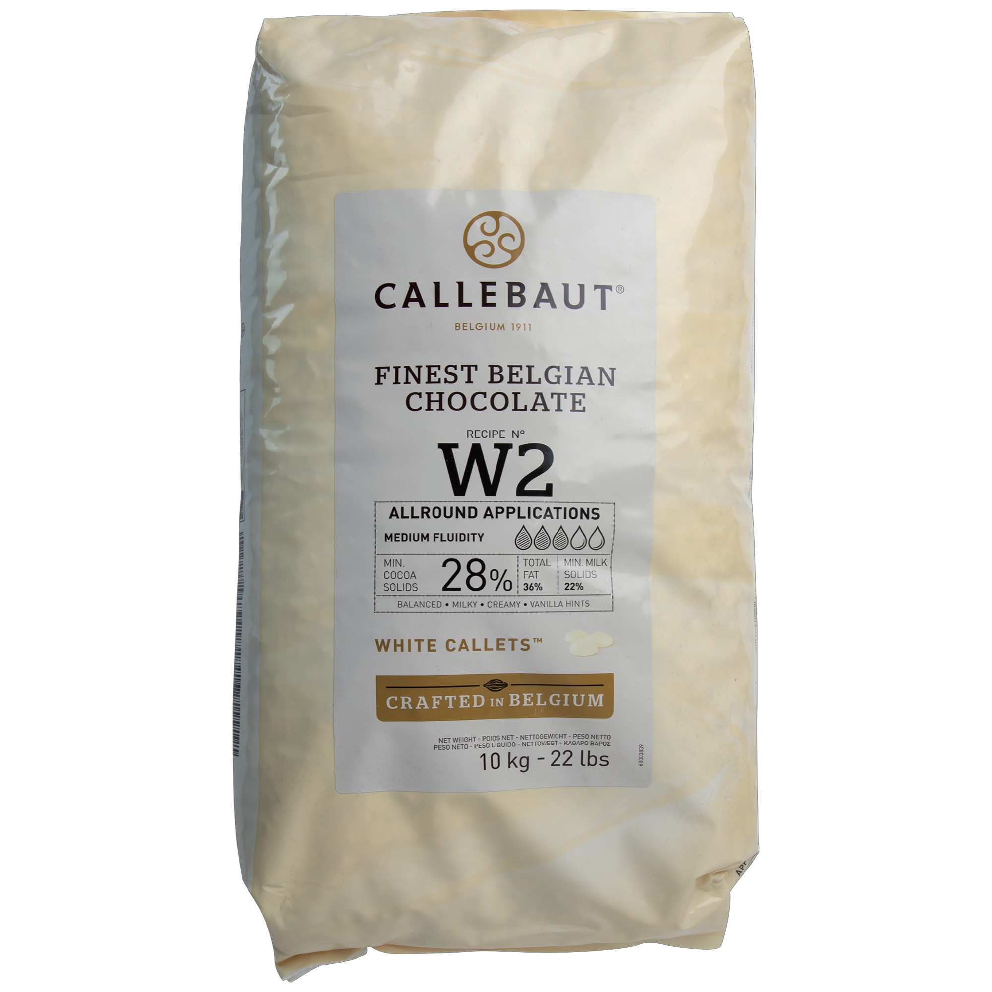 Callebaut poleva biela čipsy 10kg