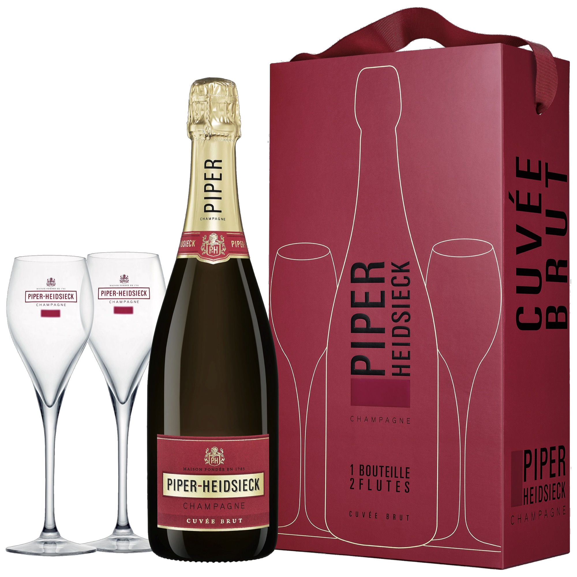 Piper Heidsieck Brut darč.+poháre 0,75l