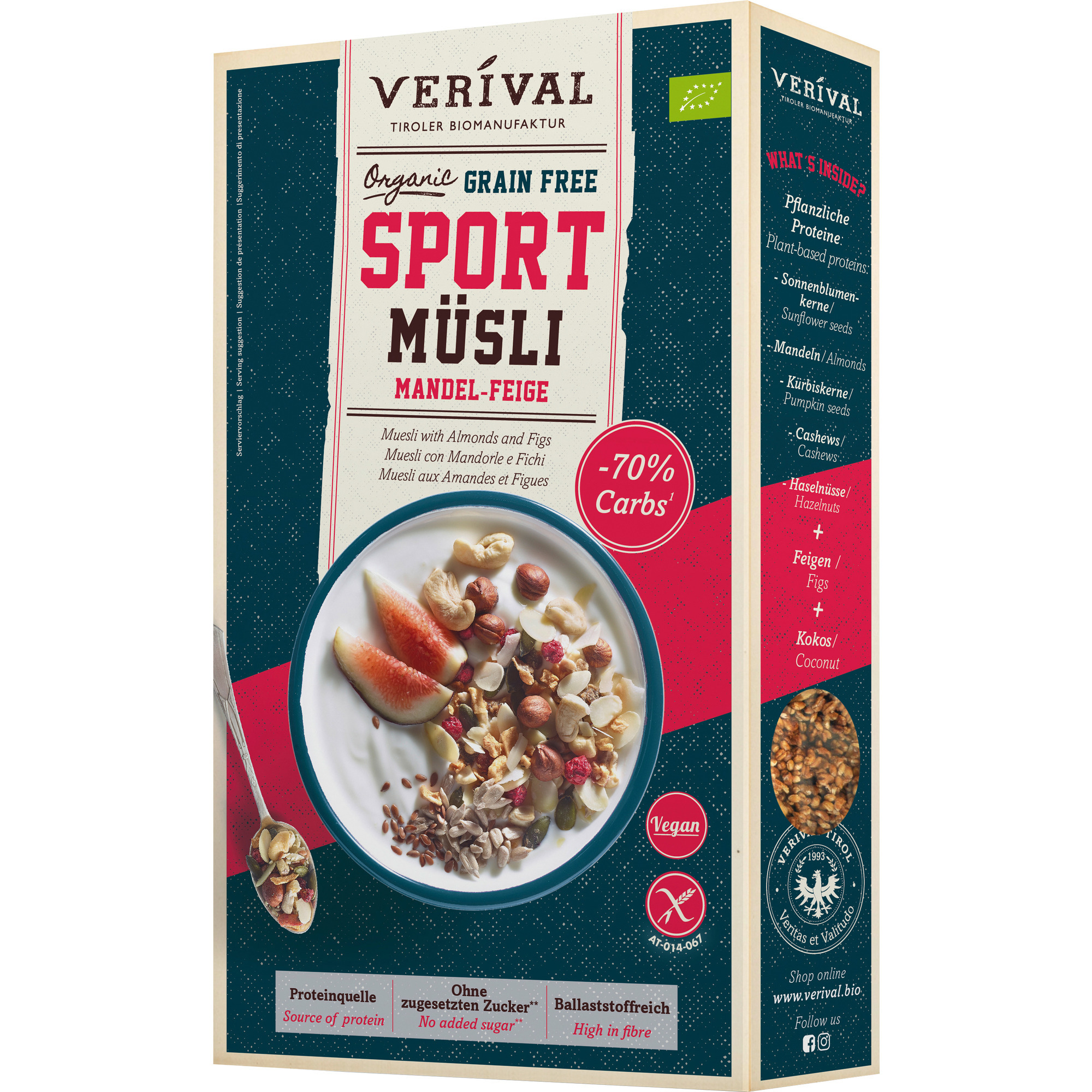 Verival Bio Sport Müsli Man. figa 300g