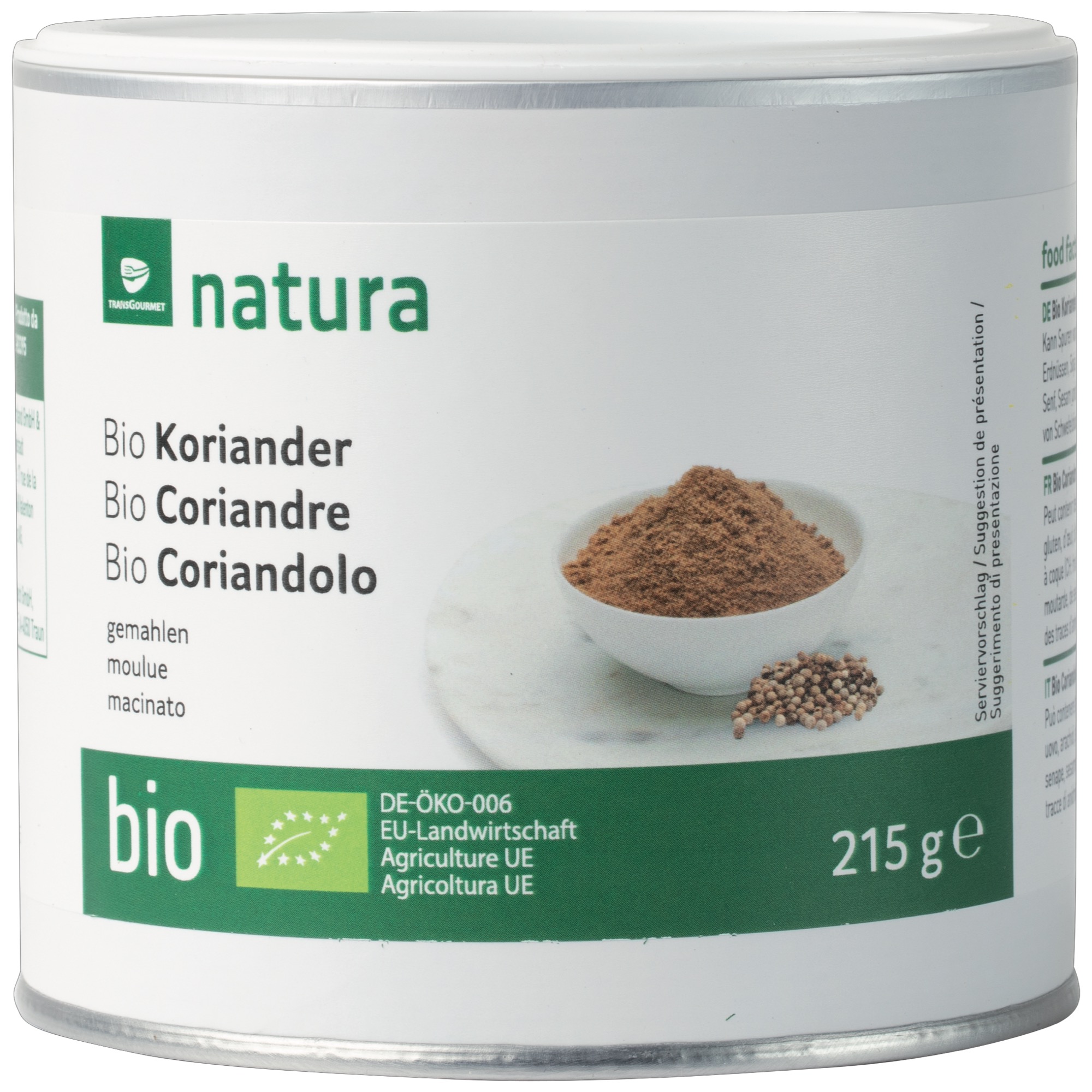 Natura Bio koriander mletý 470ml