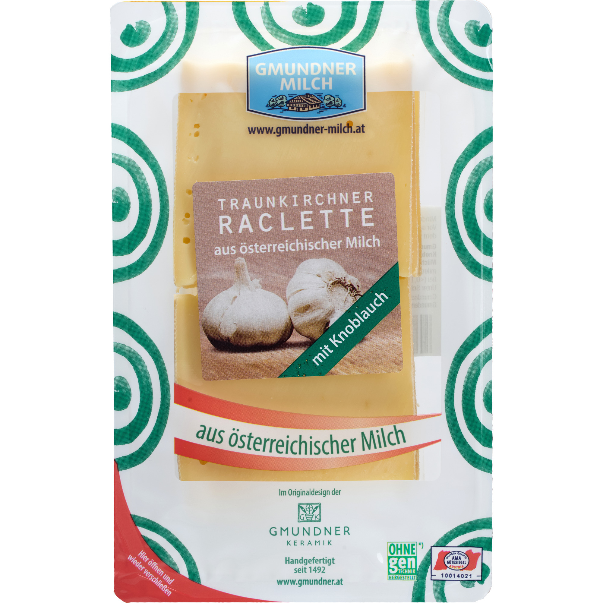 Gmundner Raclette plátky 150g cesnak.