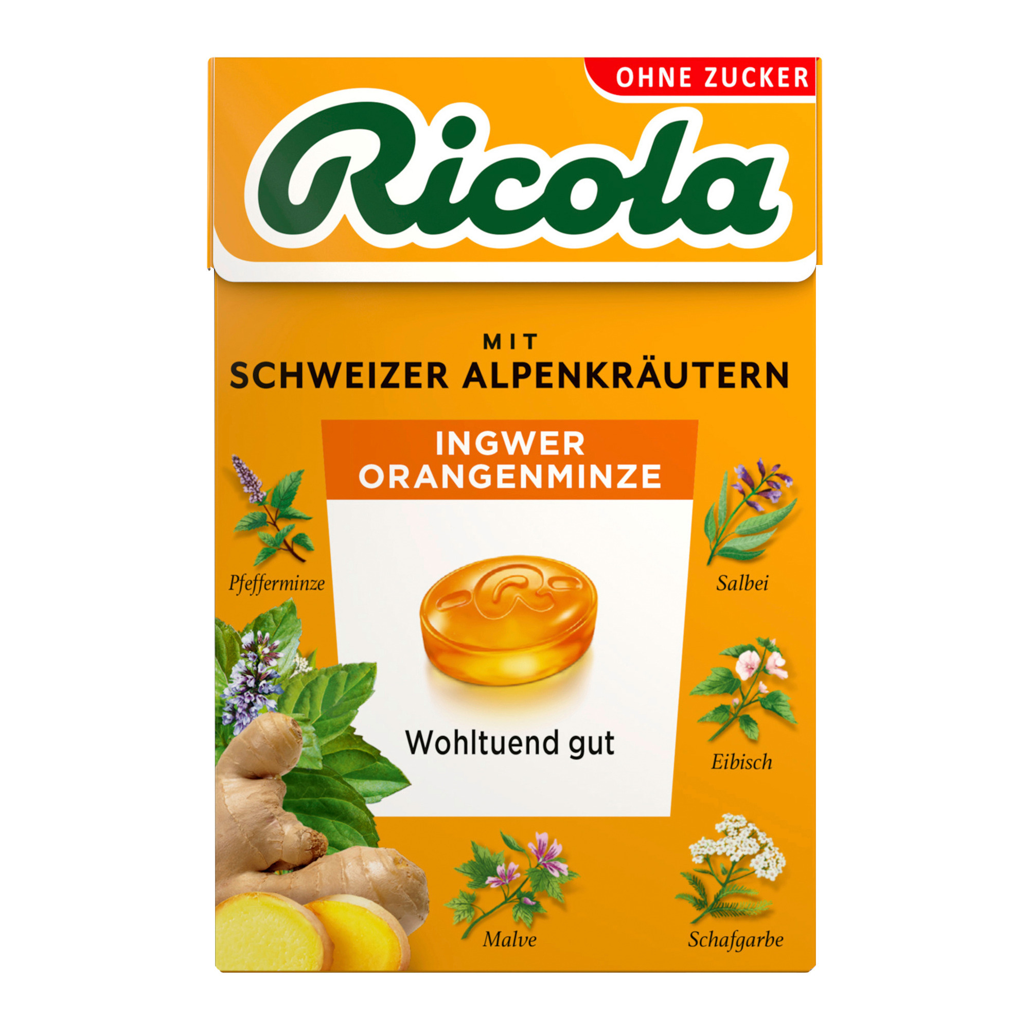 Ricola Ingwer Orangenminze ZF 50g