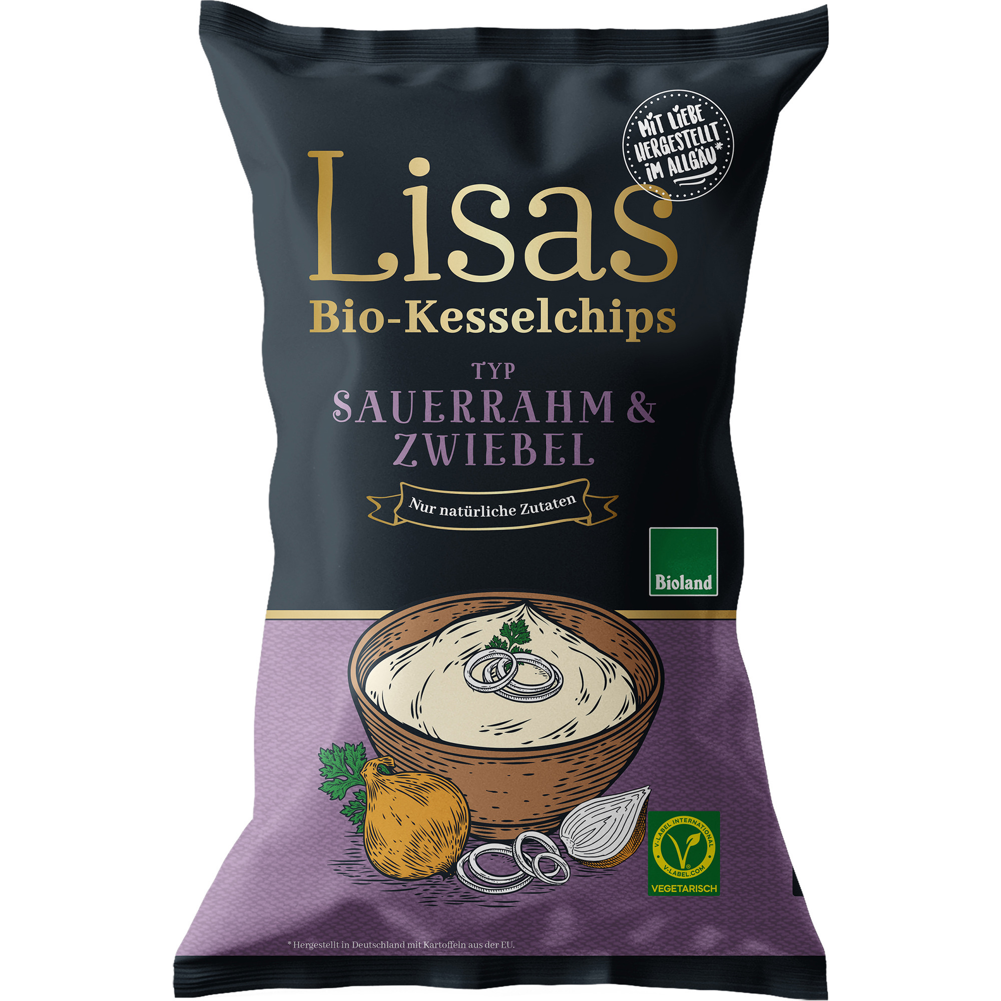 Lisa's Bio Kesselchips 50g, Sauerrahm F.