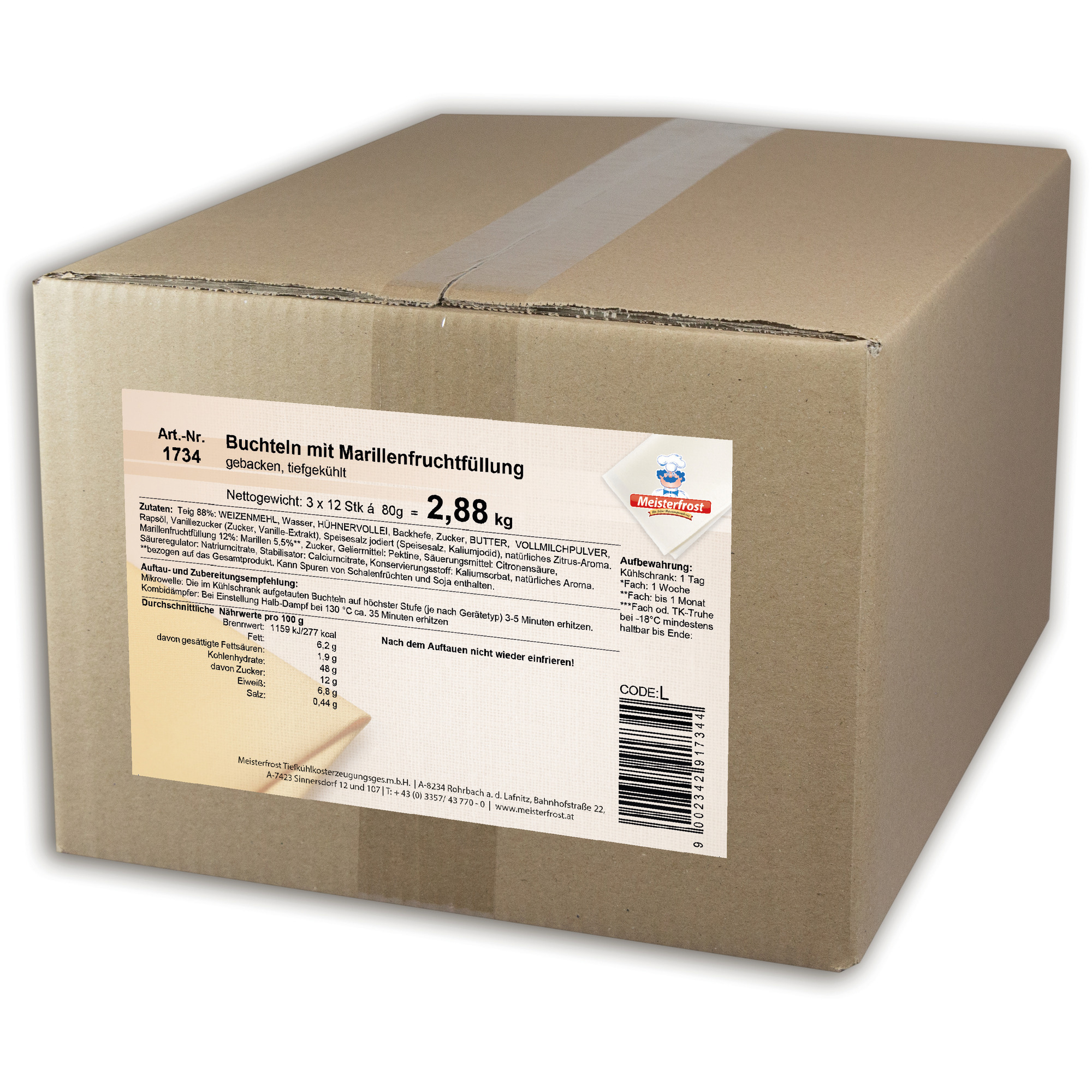 Meistf. Buchteln gebacken TK 3x12x80g