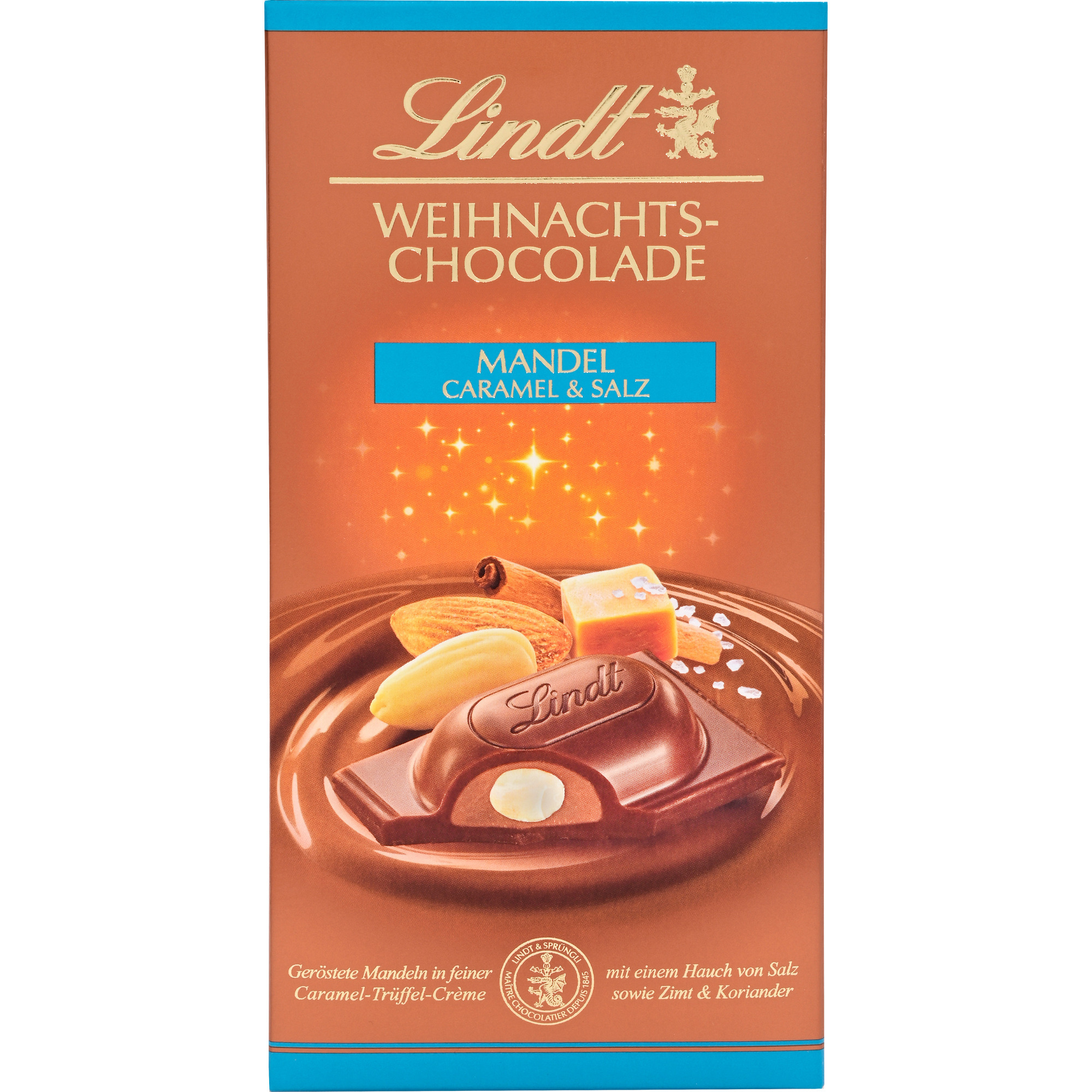 Weihnachts Chocolade Mandel&Caramel 100g