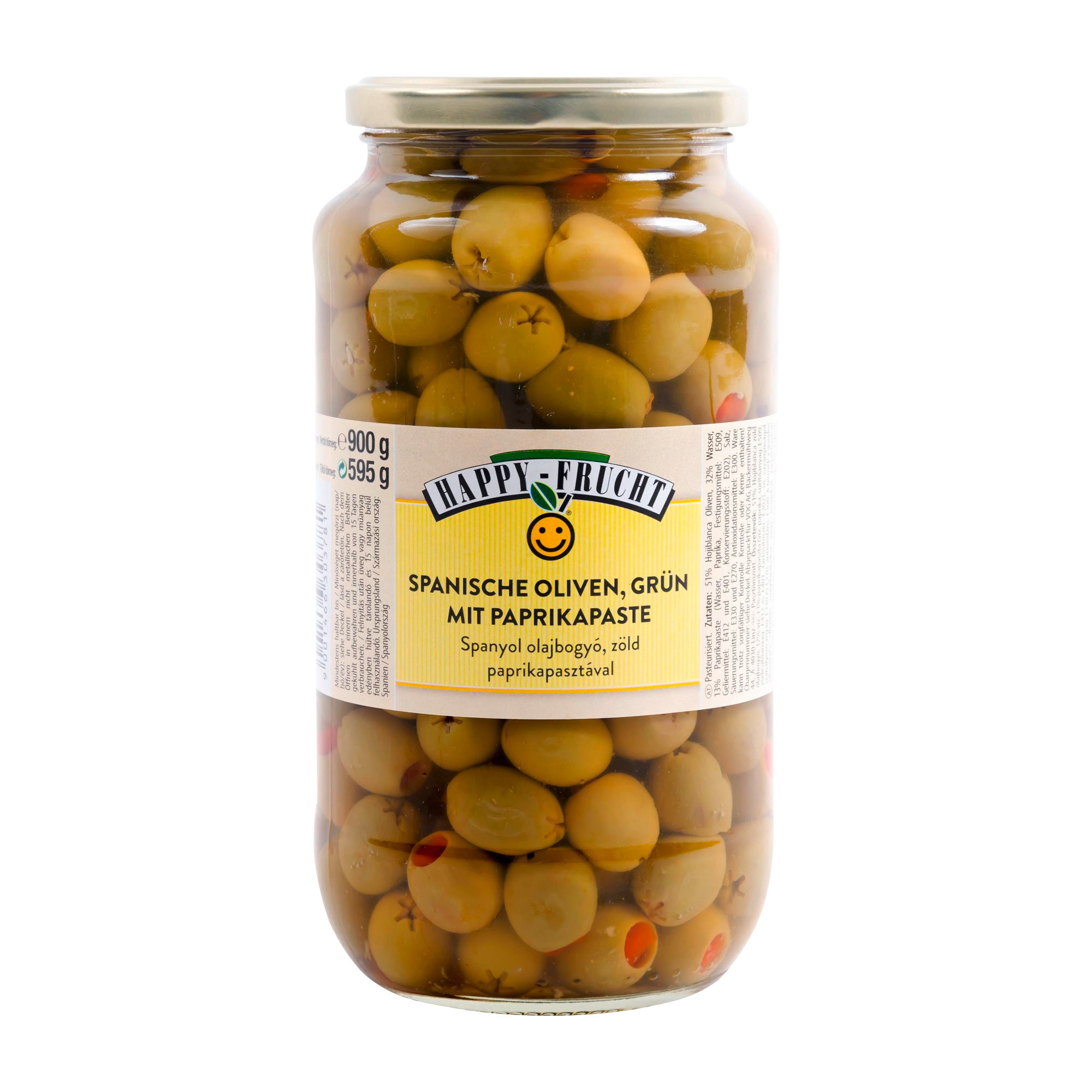 Happy Frucht Oliven grün Paprikap. 900g