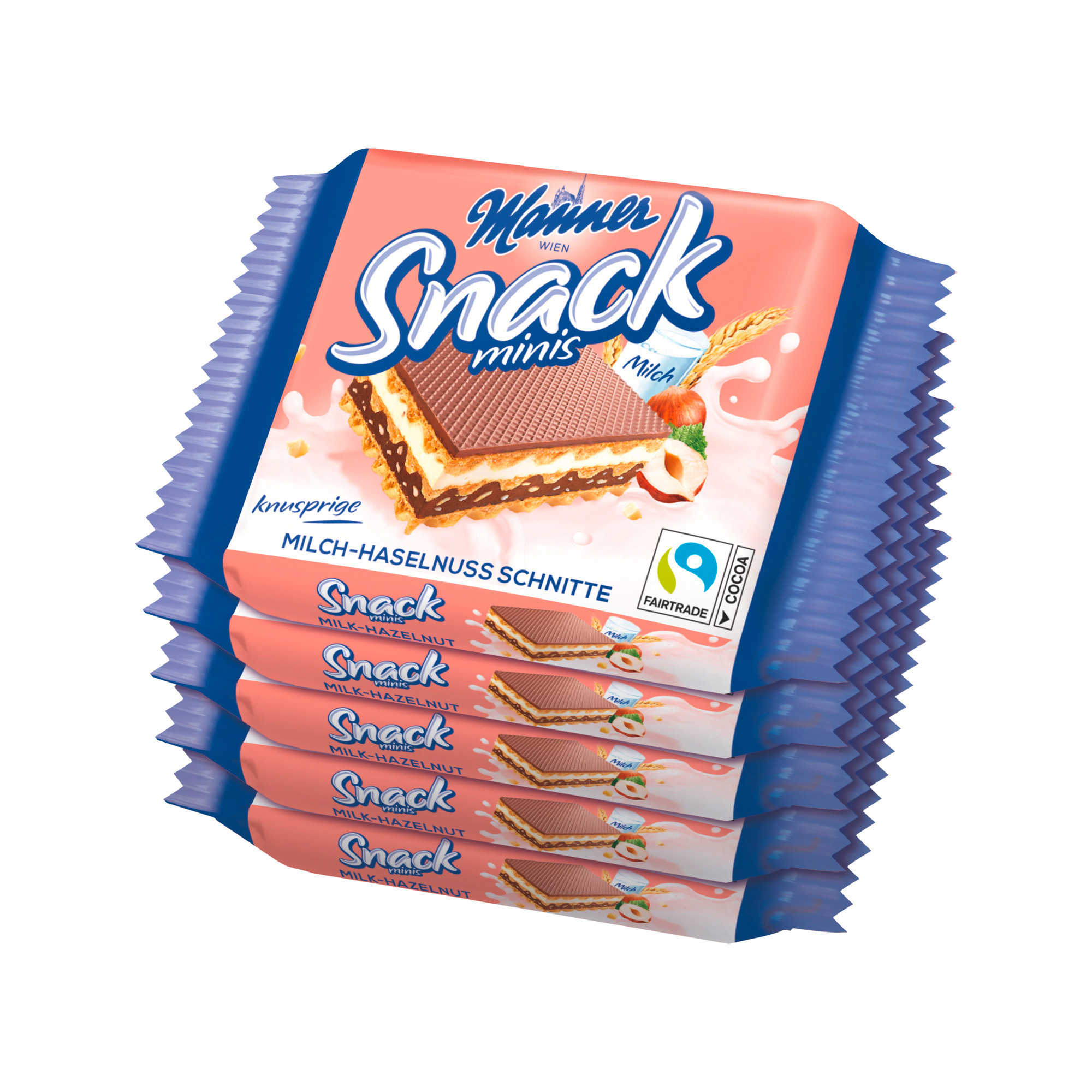 Manner Snack Minis 5x25g,Milch Haselnuss