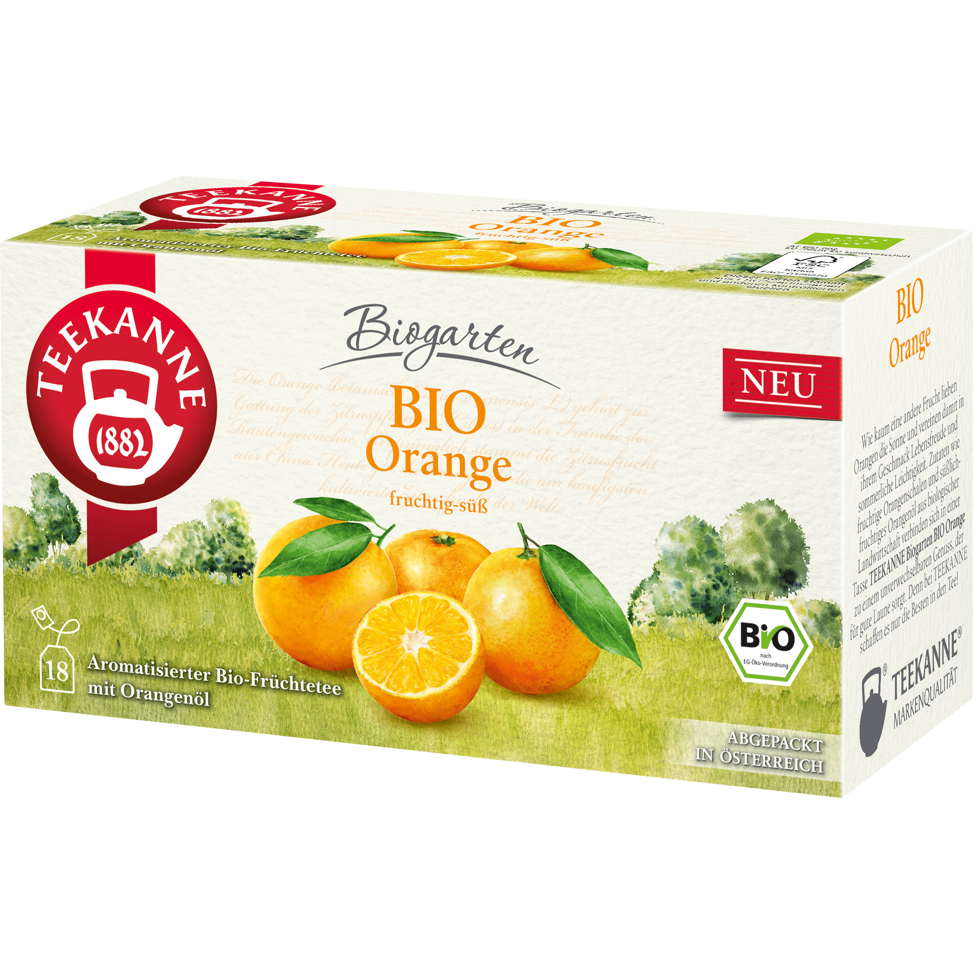 Teekanne Bio Biogarten 18er, Orange