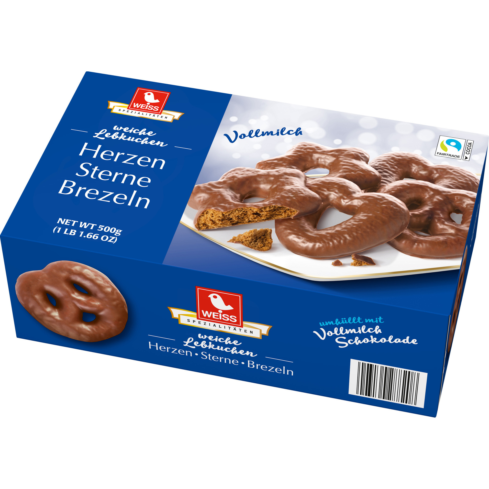 Weiss Herzen/Sterne/Brezeln 500g,Vollm.