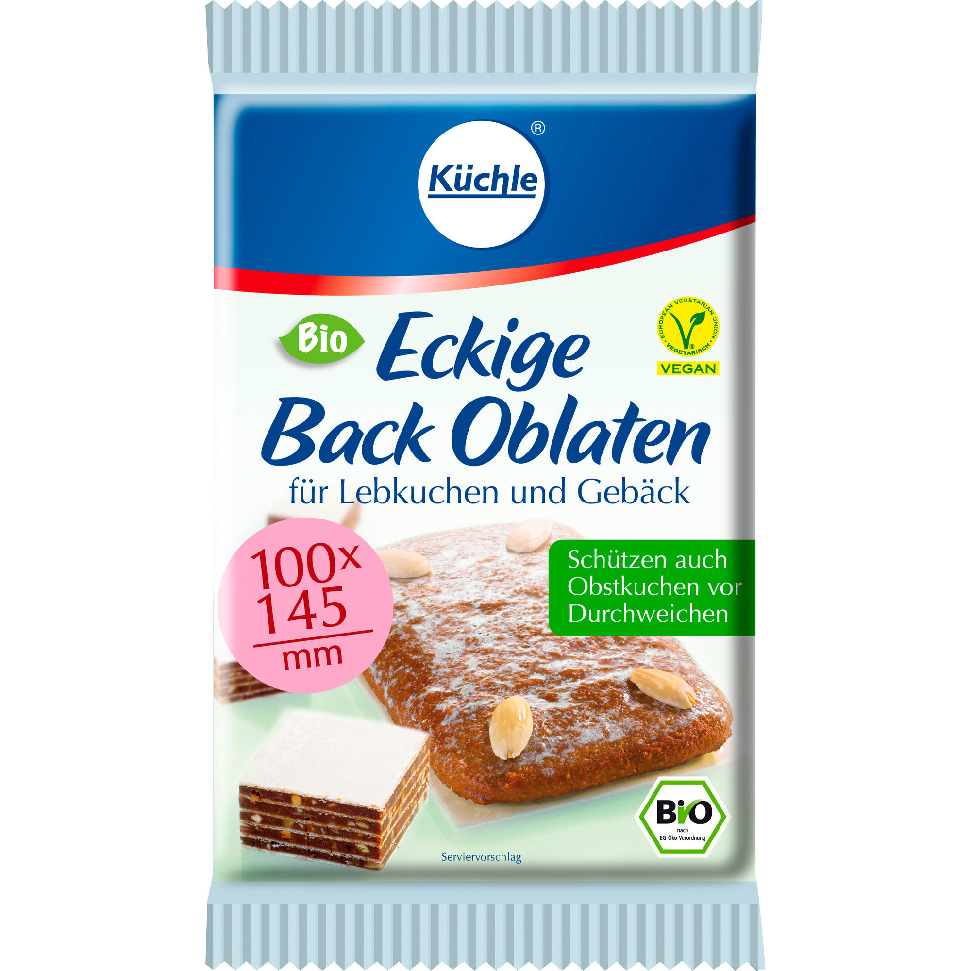 Küchle Bio Backoblaten eckig 40g